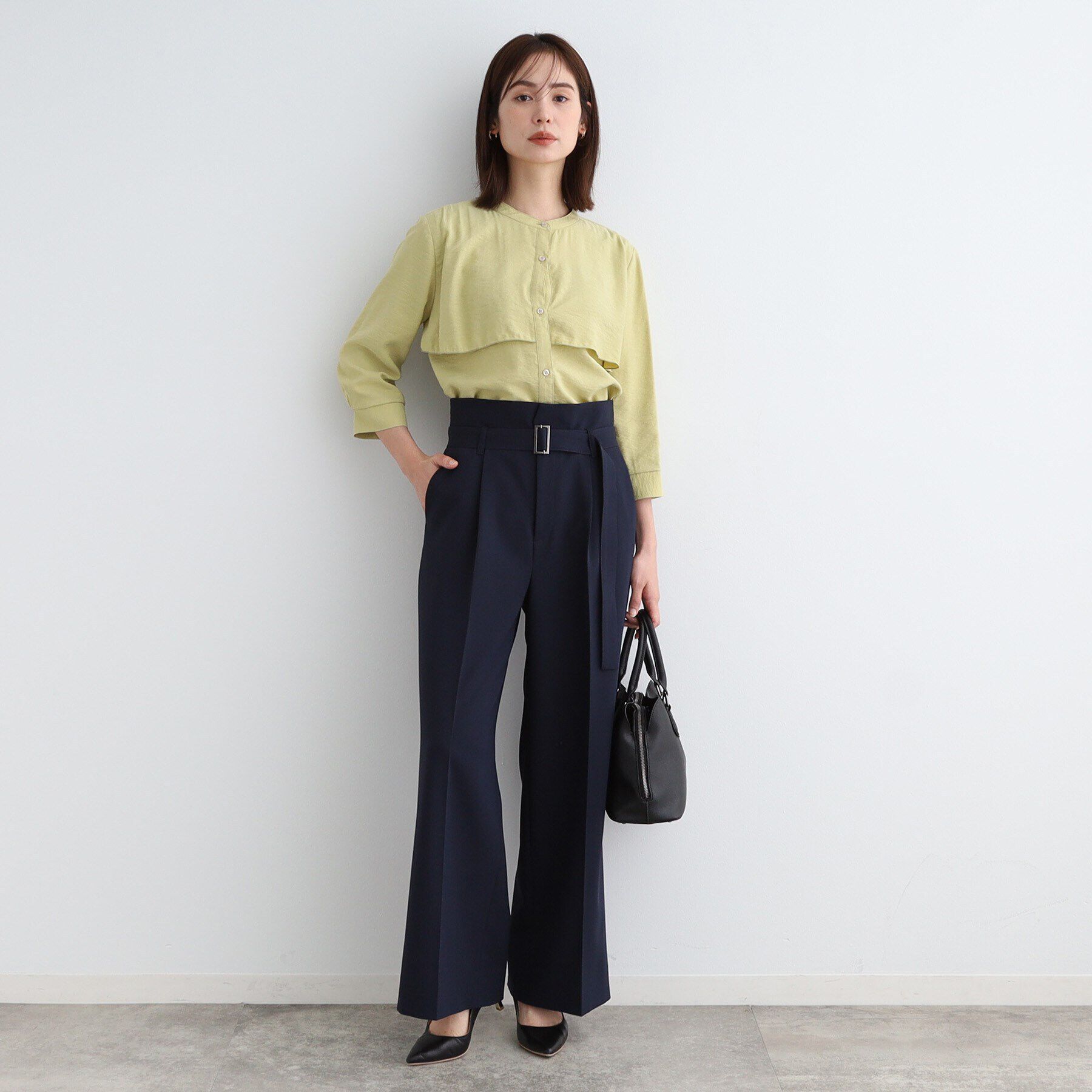 INDIVI「【洗える】ヨークデザインブラウス」|シャツ・ブラウス|