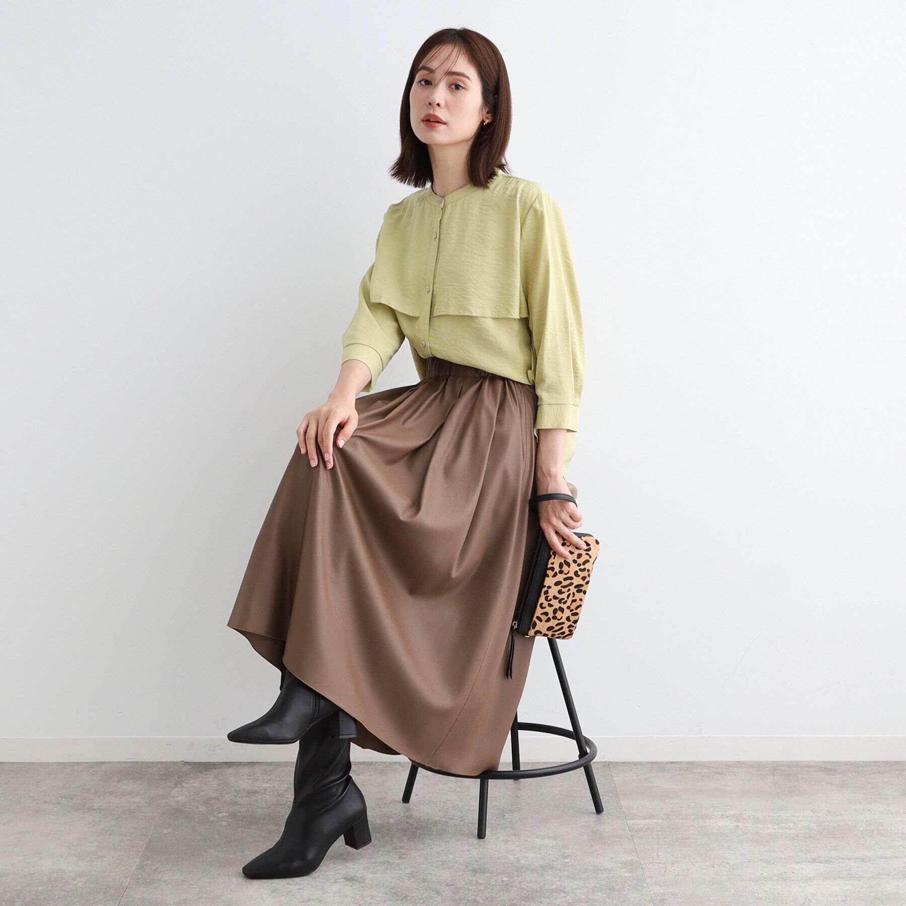 INDIVI「【洗える】ヨークデザインブラウス」|シャツ・ブラウス|