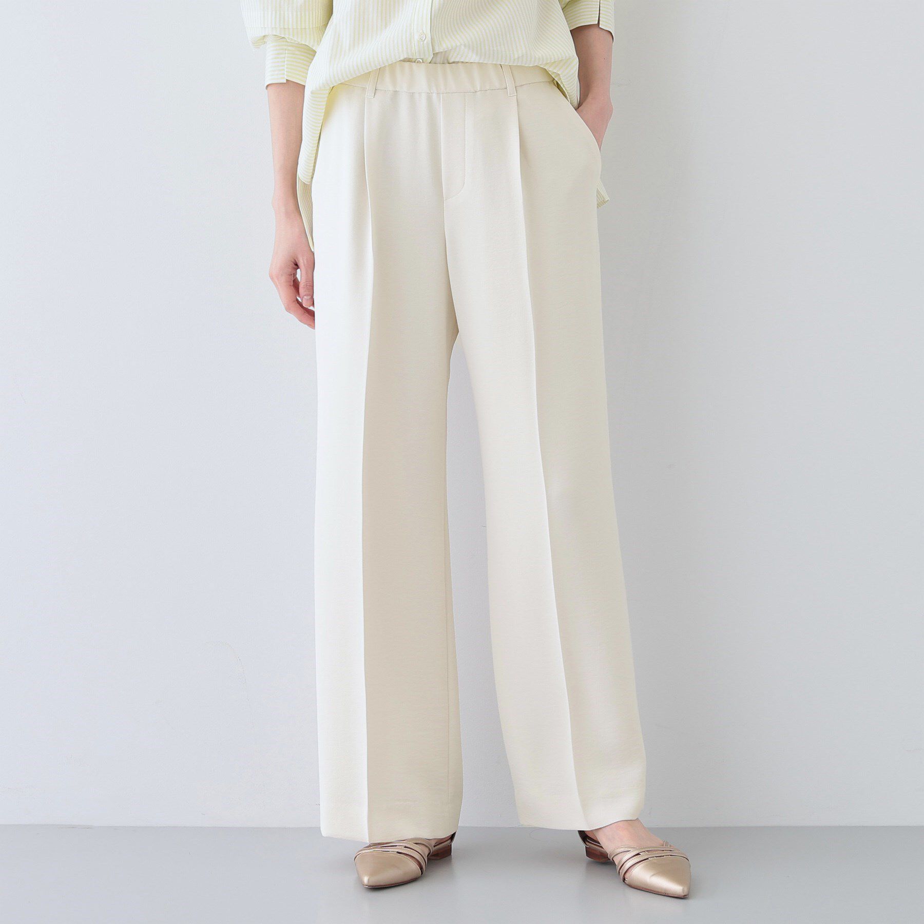 INDIVI「【着る日傘/遮熱/UVケア】ワイドパンツ」|スーツ|