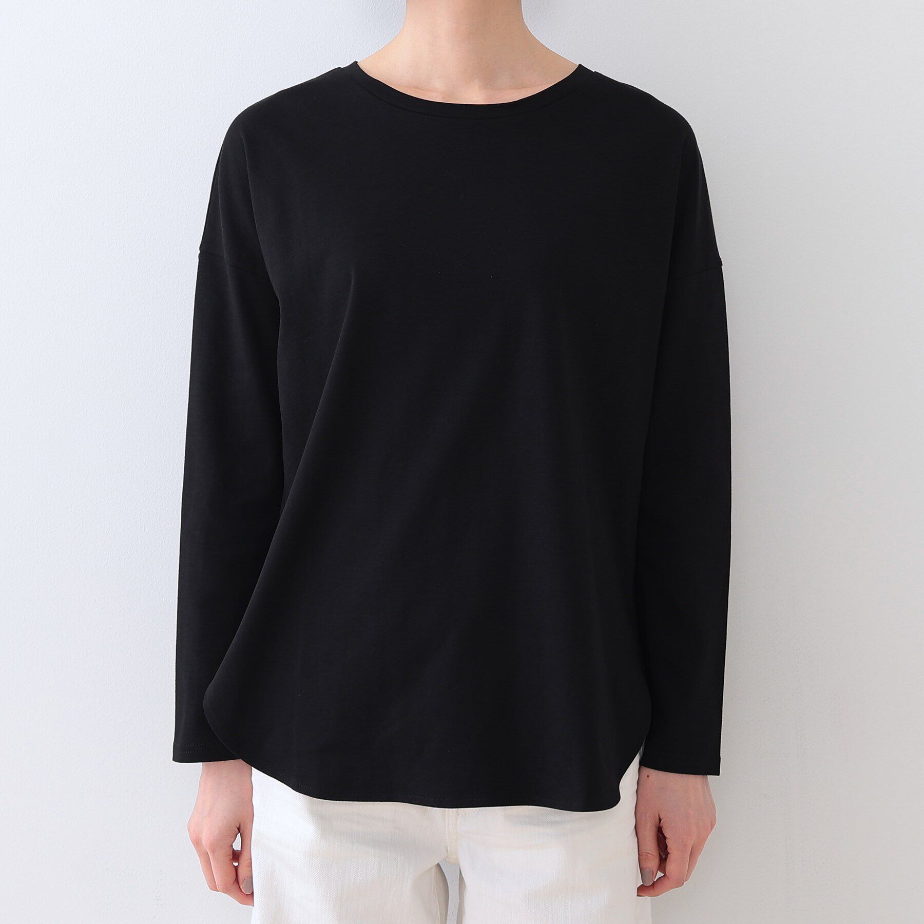 INDIVI「【キレイめ】ベーシックロングTシャツ」|Tシャツ・カットソー|