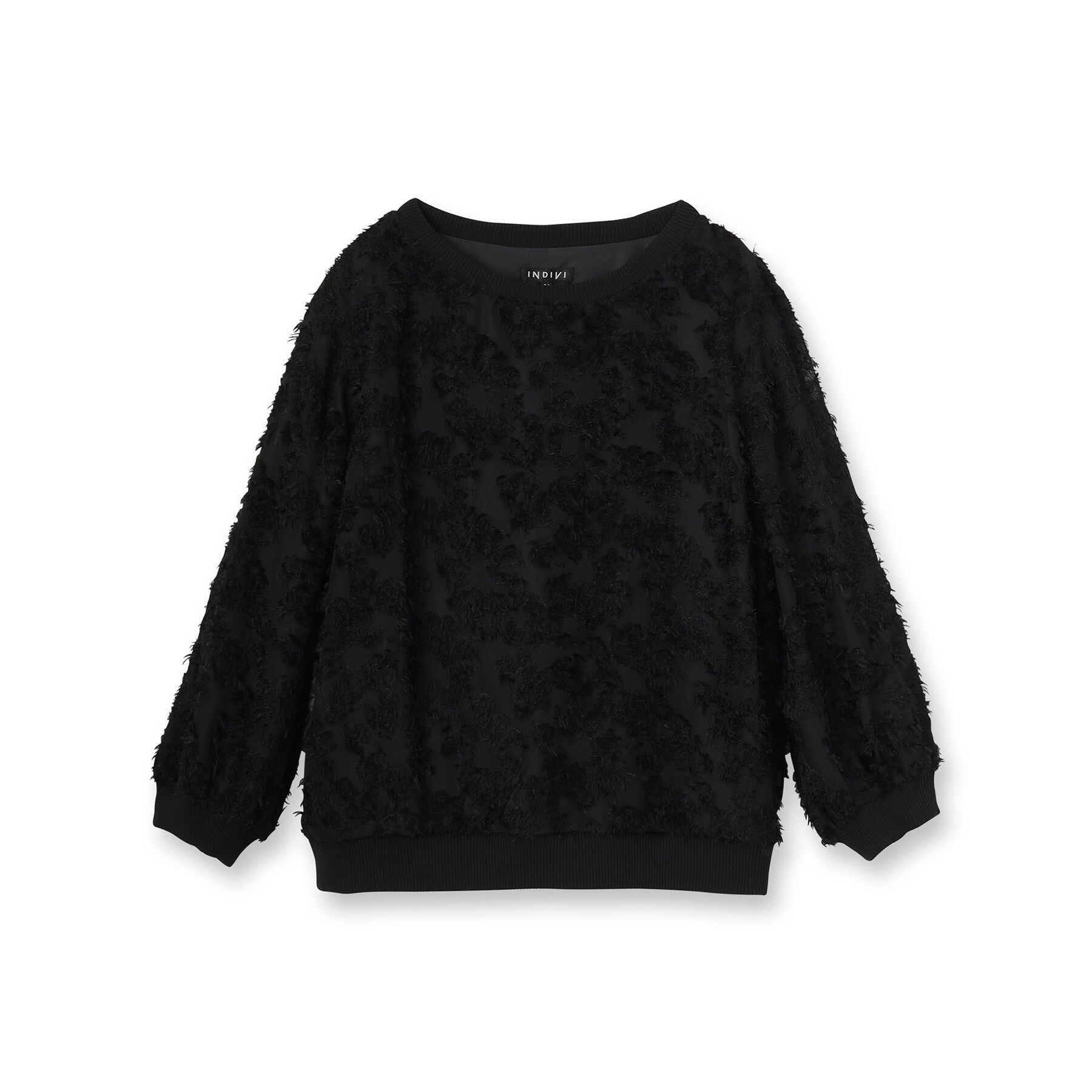 INDIVI「【トレンド／華やか】フリンジカットジャカードトップス」|シャツ・ブラウス|
