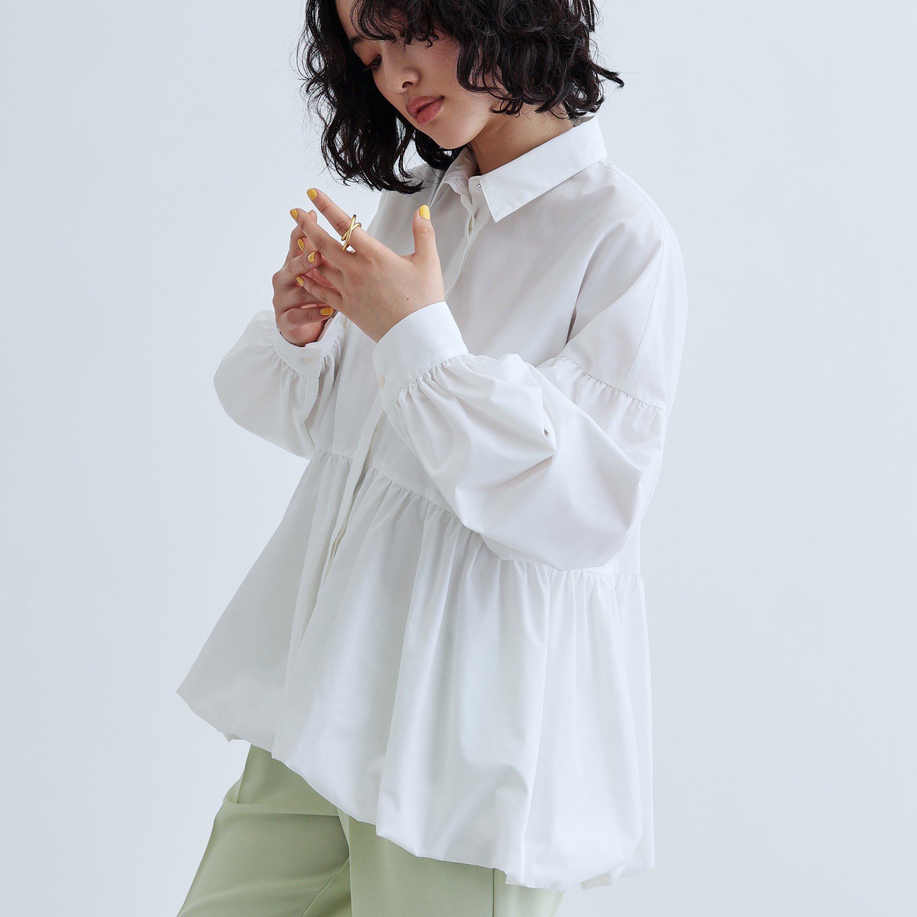 GALLEST「バルーンペプラムブラウス」|シャツ・ブラウス|