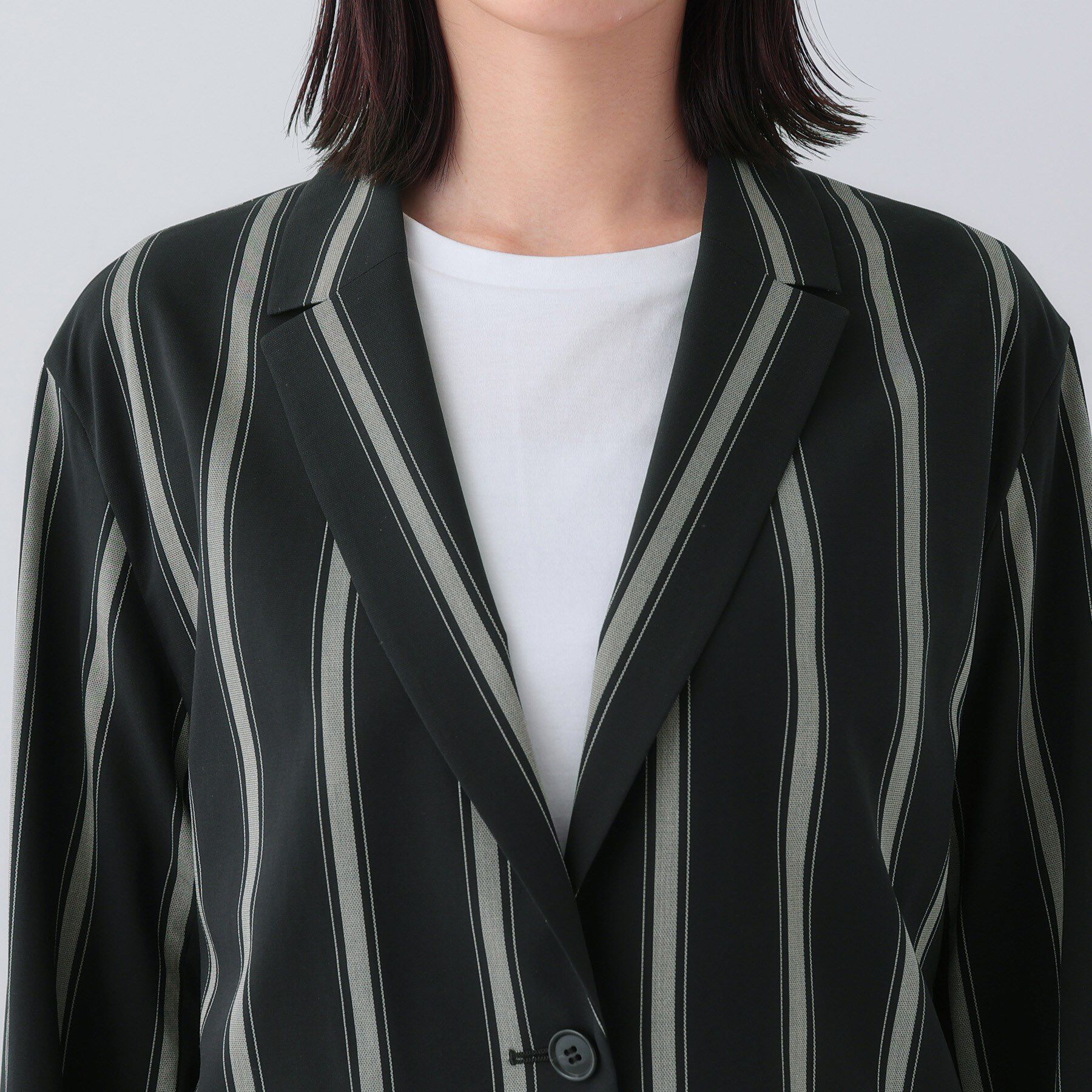 INDIVI「【日本製／SETUP可能】コットン混カーディガンライクジャケット」|スーツ|