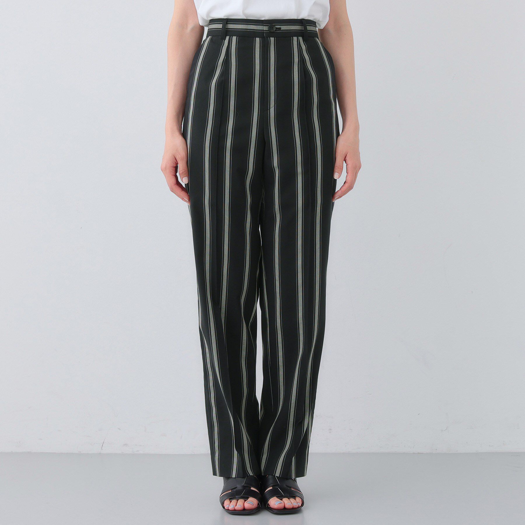 INDIVI「【日本製／SETUP可能】コットン混ゆったりめテーパードパンツ」|スーツ|