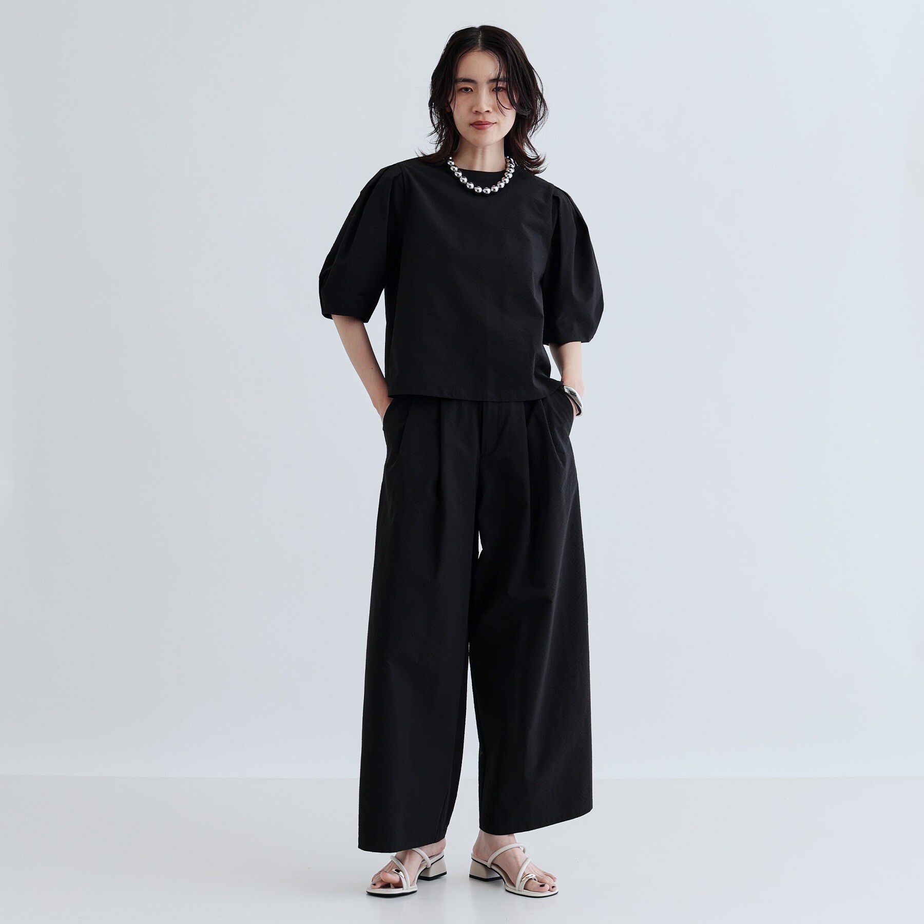 GALLEST「【セットアップ可能】ストライプサッカーワイドパンツ【洗える/カセット服】」|その他|