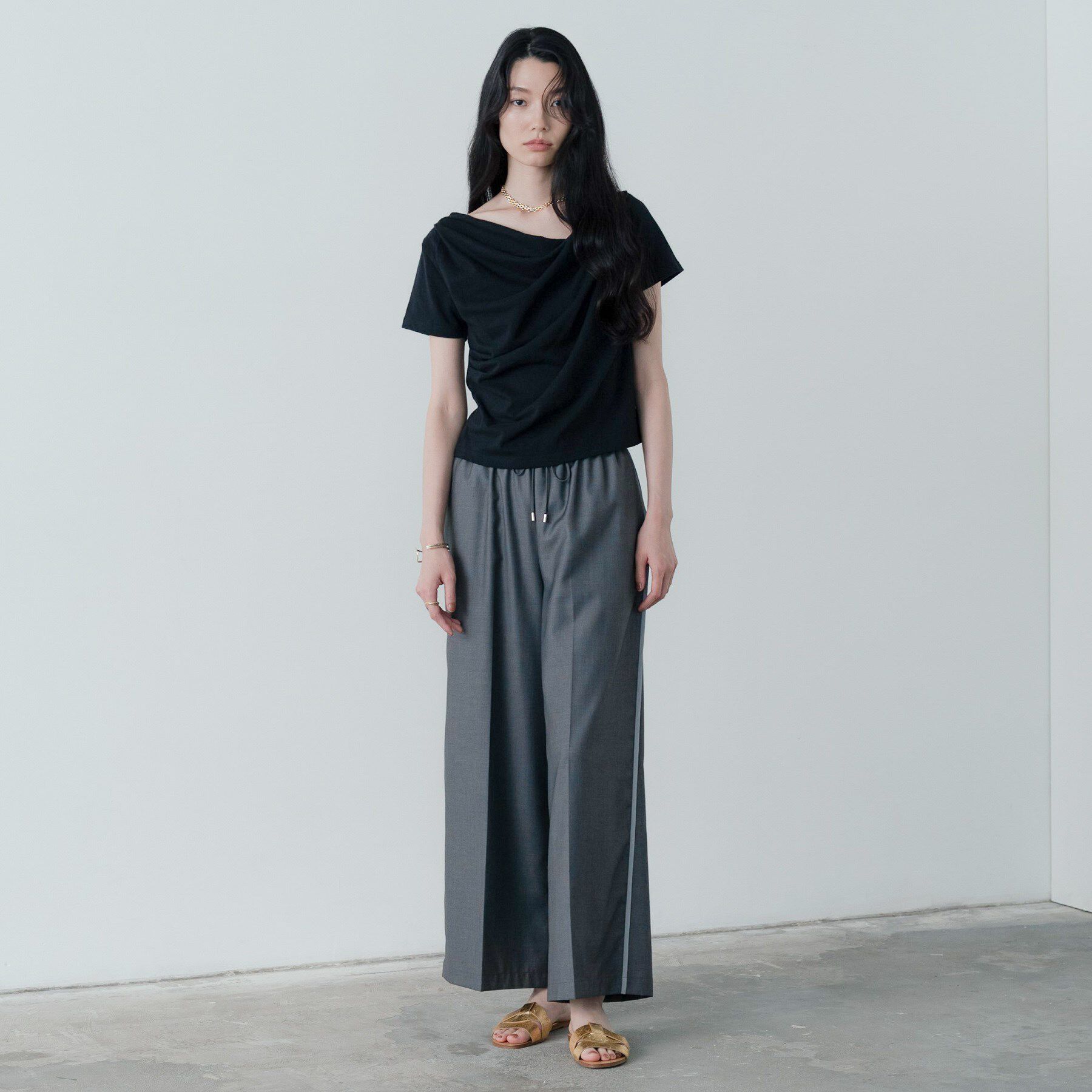 GALLEST「ドレープクロップドカットソー」|Tシャツ・カットソー|