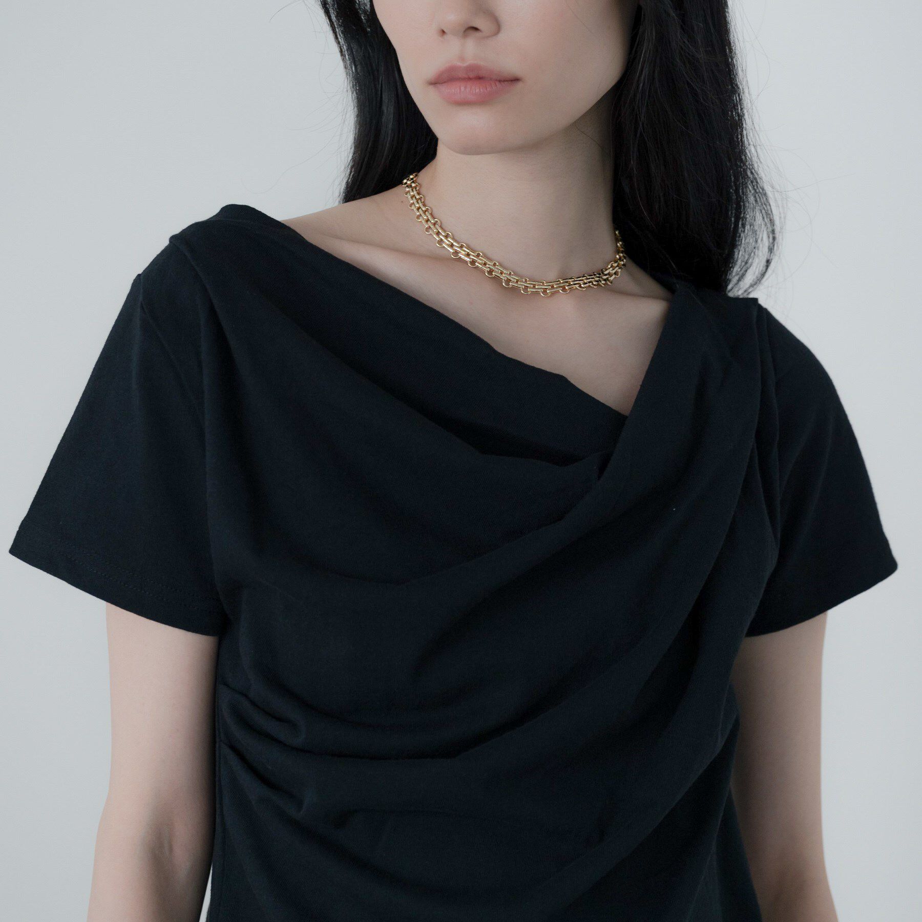 GALLEST「ドレープクロップドカットソー」|Tシャツ・カットソー|