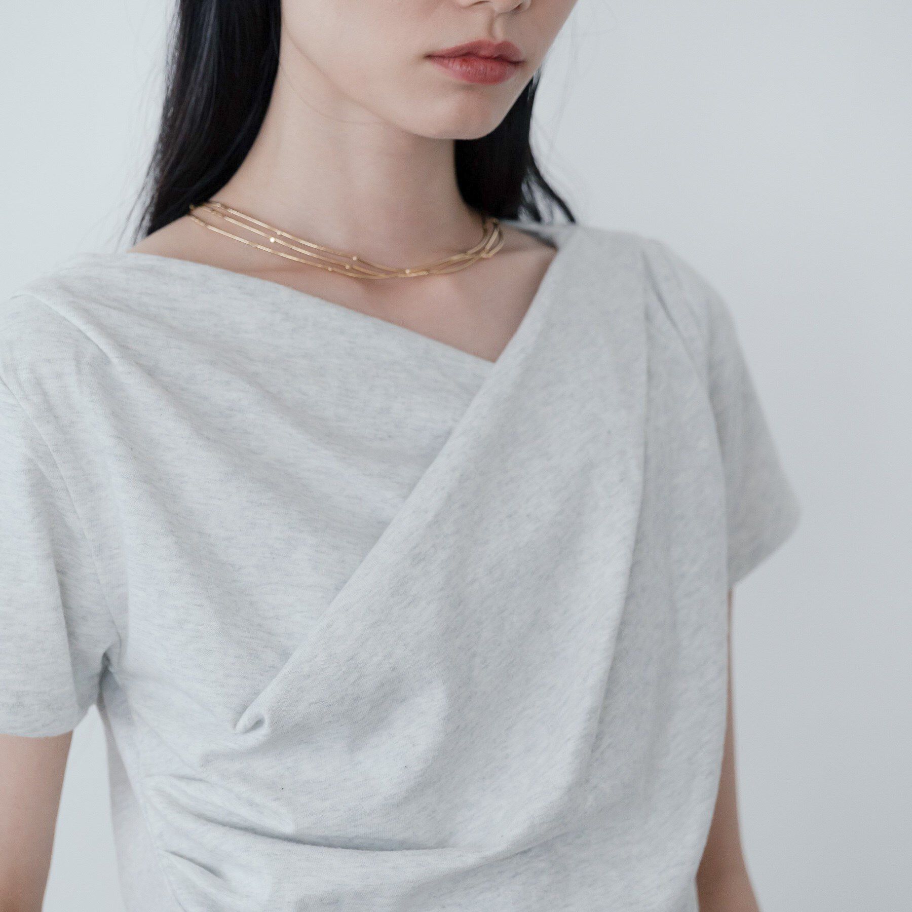 GALLEST「ドレープクロップドカットソー」|Tシャツ・カットソー|