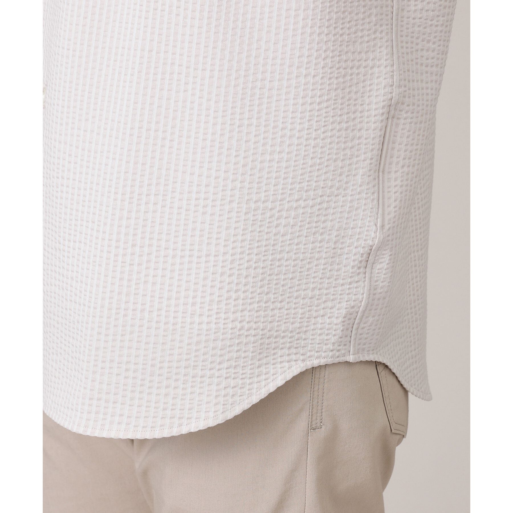 TAKEO KIKUCHI「【抗菌防臭／7分袖】サッカージャージ ストライプシャツ」|シャツ・ブラウス|