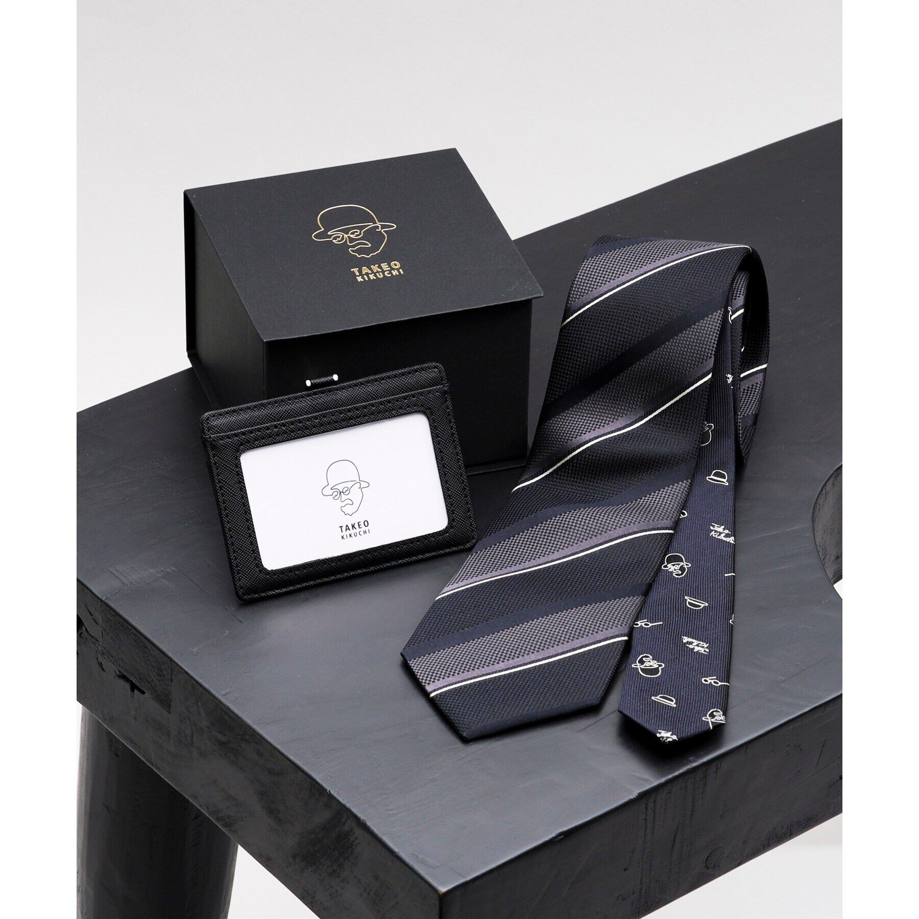 TAKEO KIKUCHI「【SPECIAL BOX】チェンジネクタイ&IDホルダー セット」|ネクタイ・蝶ネクタイ|チャコールグレー(3