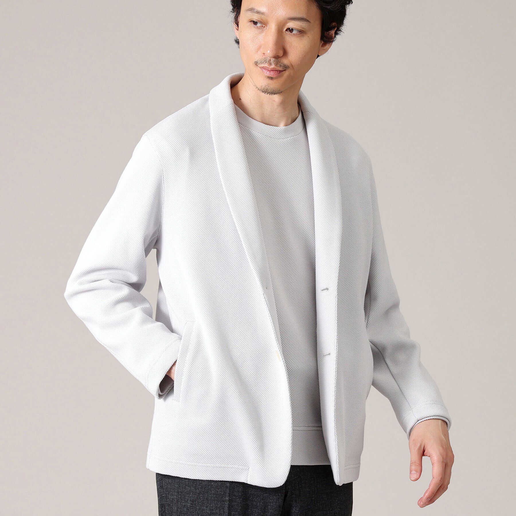 TAKEO KIKUCHI「【尾州織】ショールカラー カーディガン ジャケット」|カーディガン|