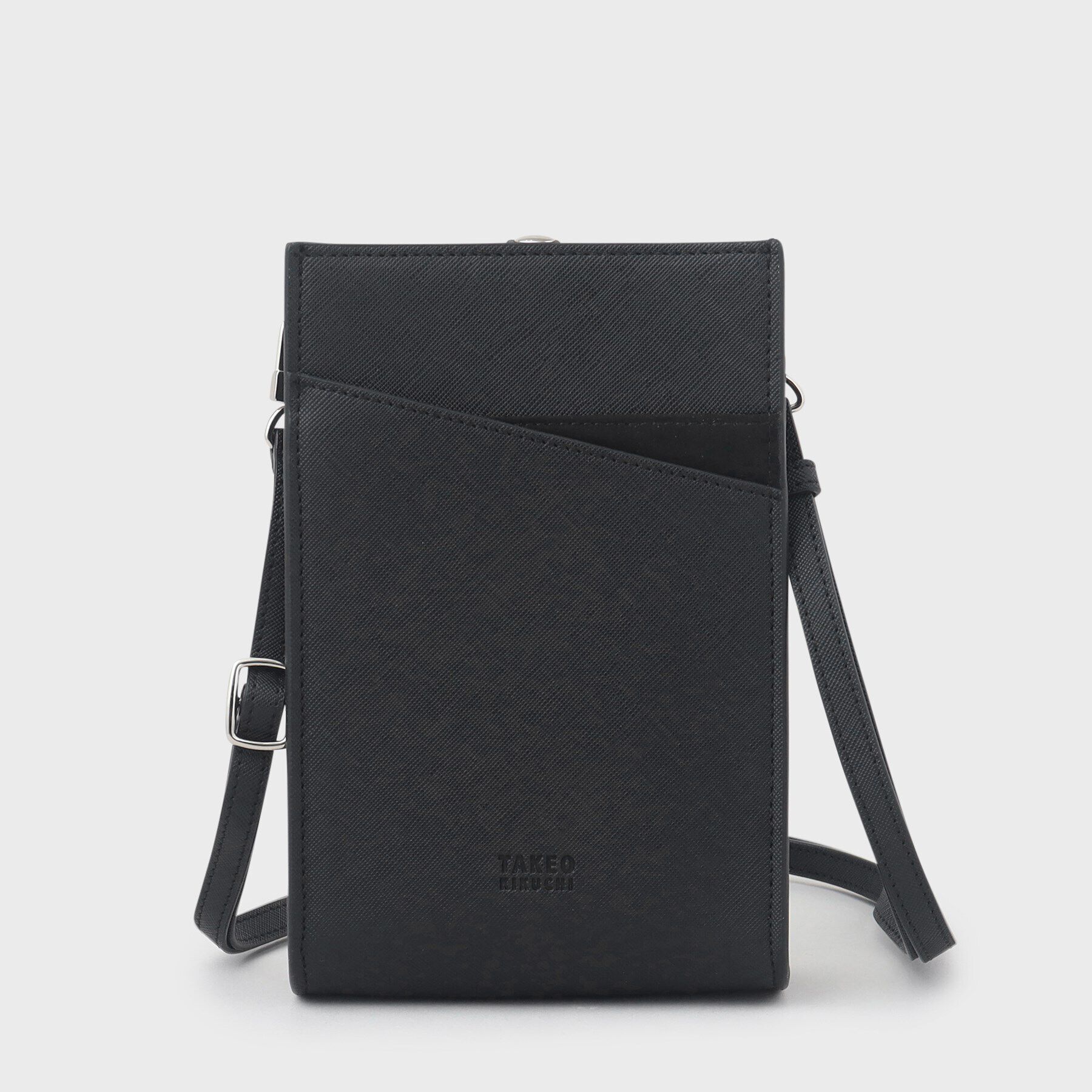 TAKEO KIKUCHI「ミニボックスショルダーバッグ」|ショルダー・メッセンジャー|ブラック・シボ柄(5