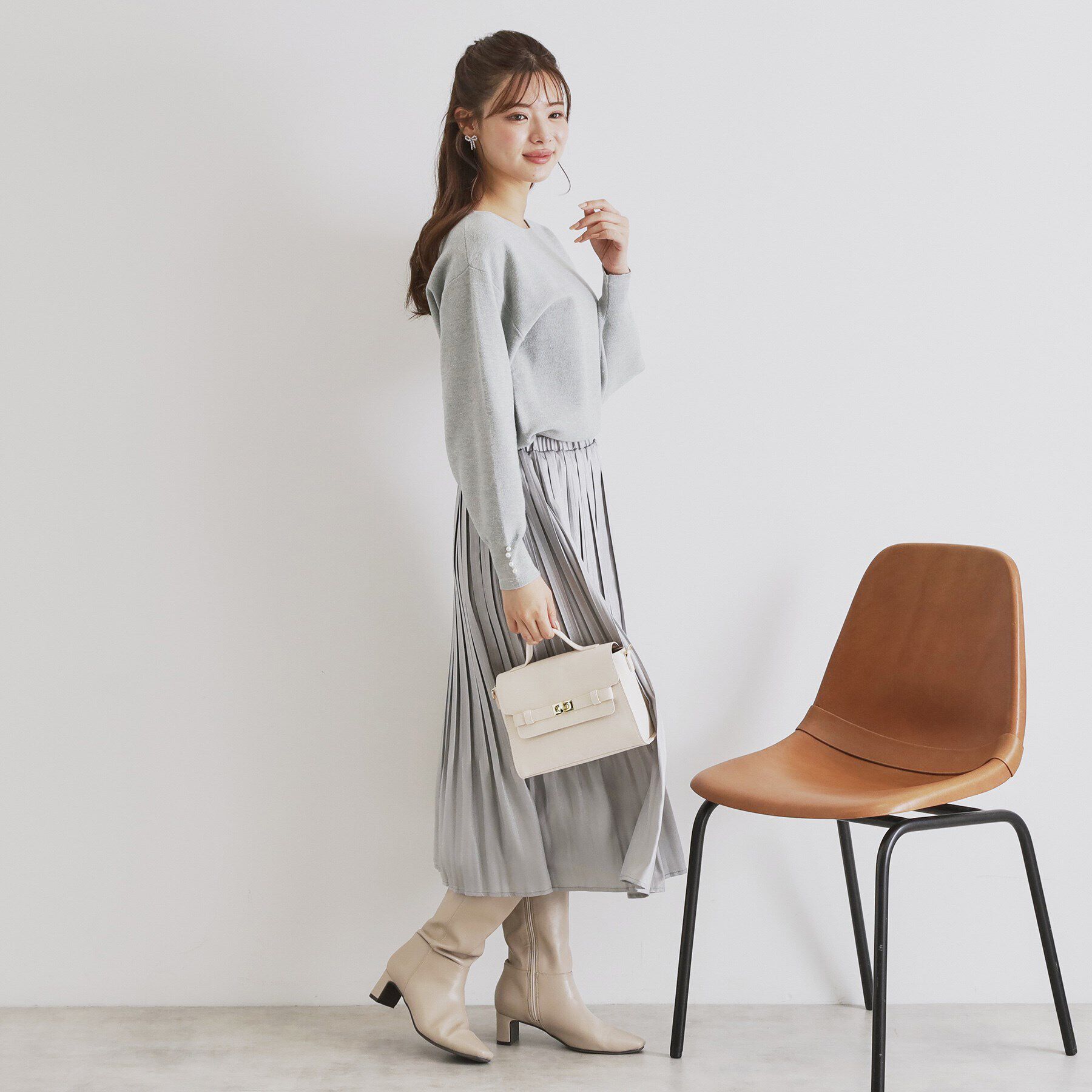 index「《6color/XS-LLsize》ボートネックドルマンニット【洗濯機洗い可】」|ニット・セーター|