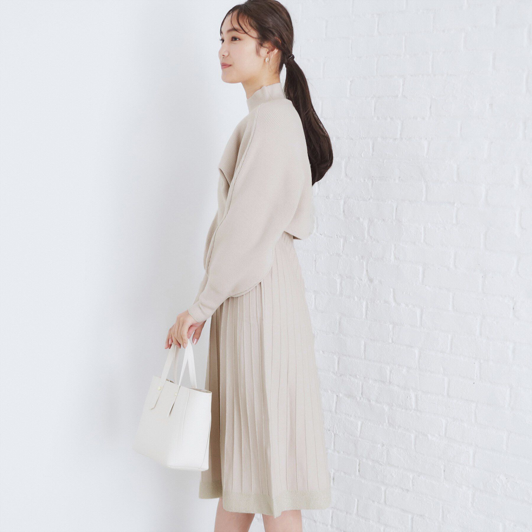 index「《XS-LLsize》マルチウェイニットワンピース【洗濯機洗い可】」|ワンピース|