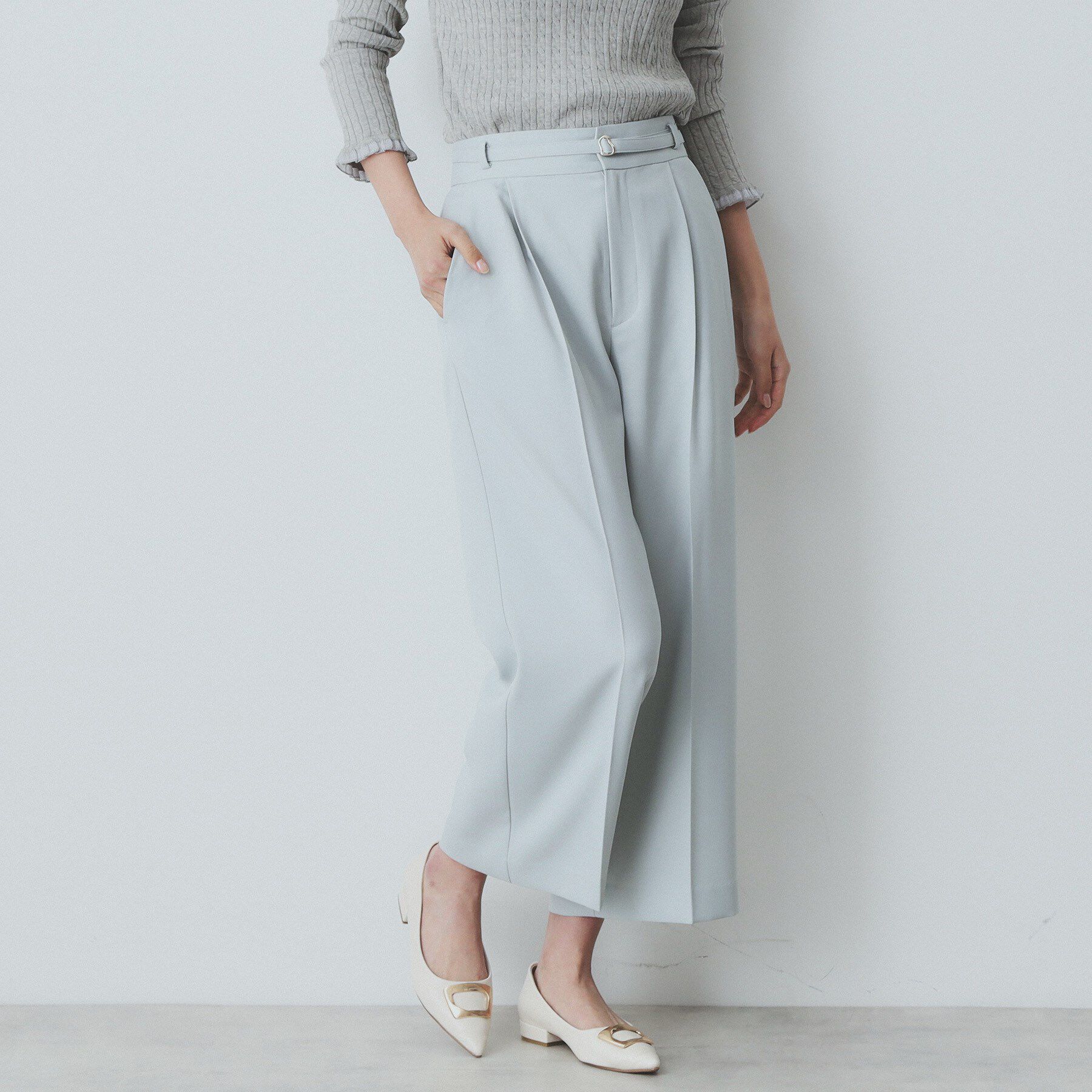 index「ソフトツイルタックワイドパンツ【洗濯機洗い可】」|その他|