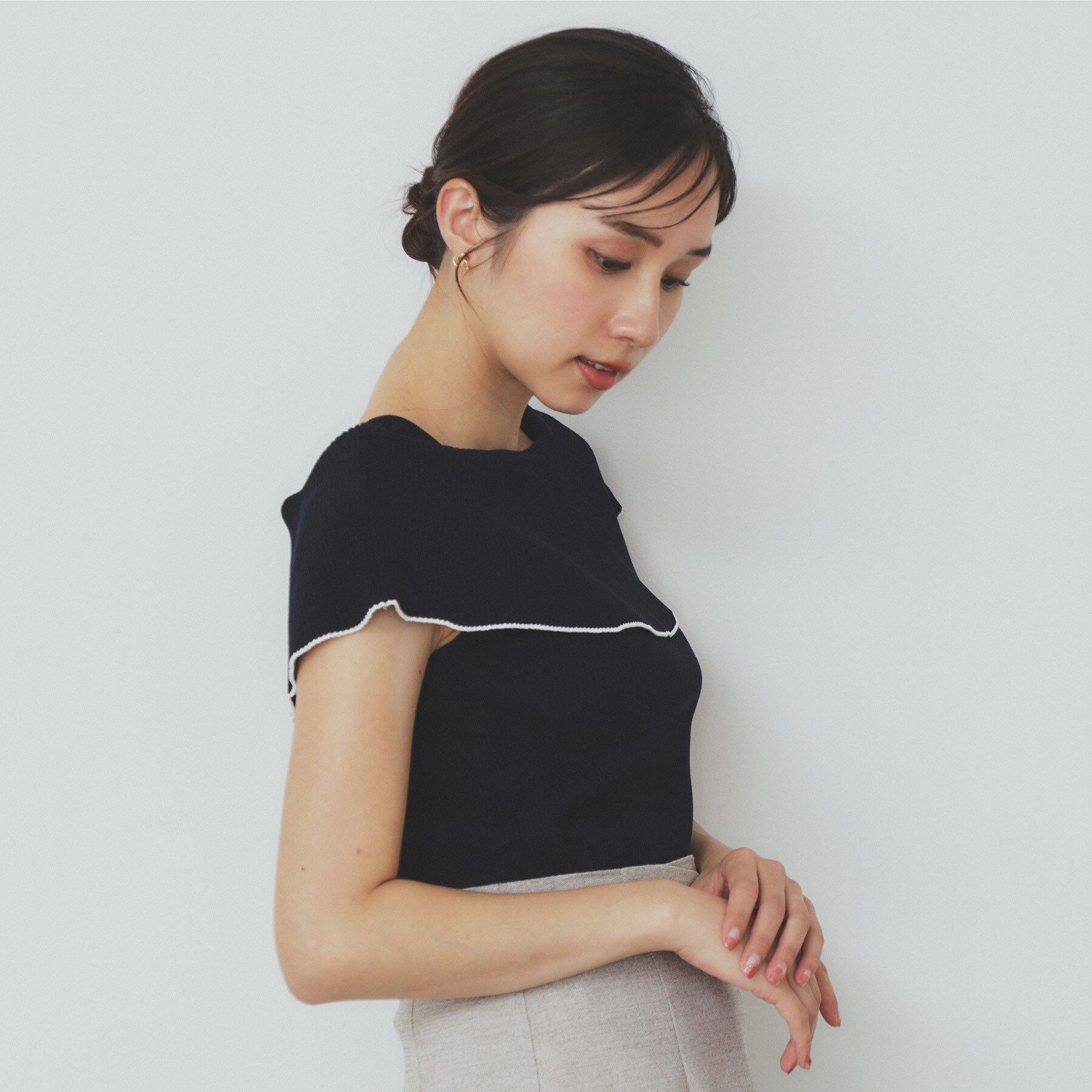 index「前後2wayオフショルビッグカラーニット【洗濯機洗い可/抗ピル】」|ニット・セーター|