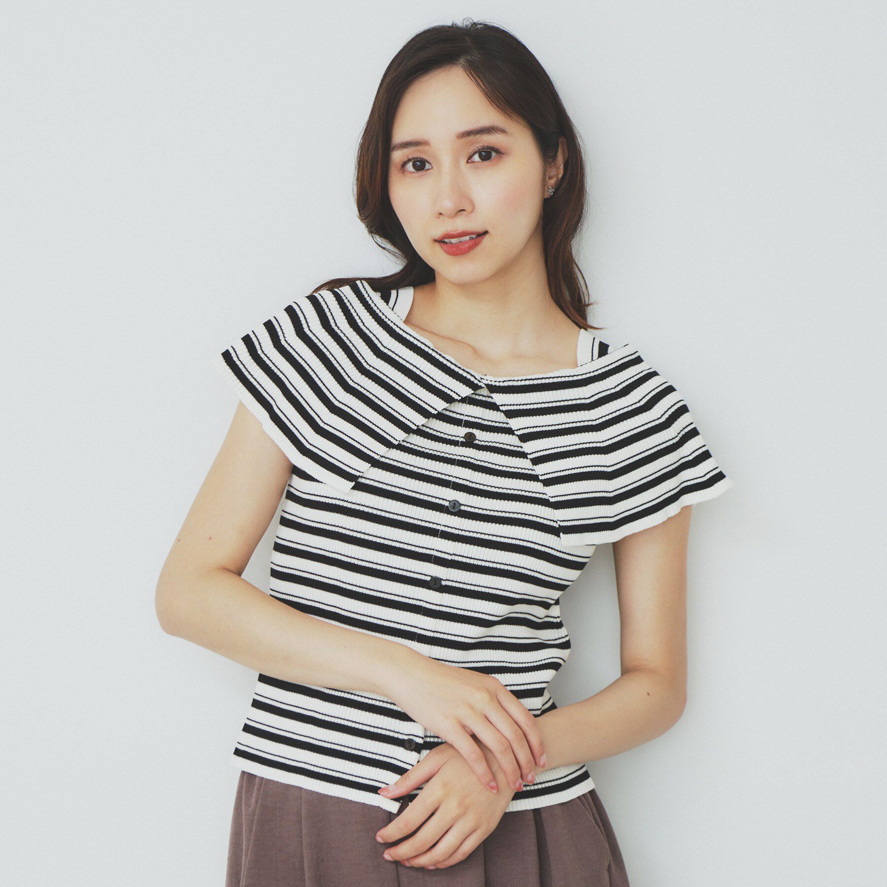 index「前後2wayオフショルビッグカラーニット【洗濯機洗い可/抗ピル】」|ニット・セーター|