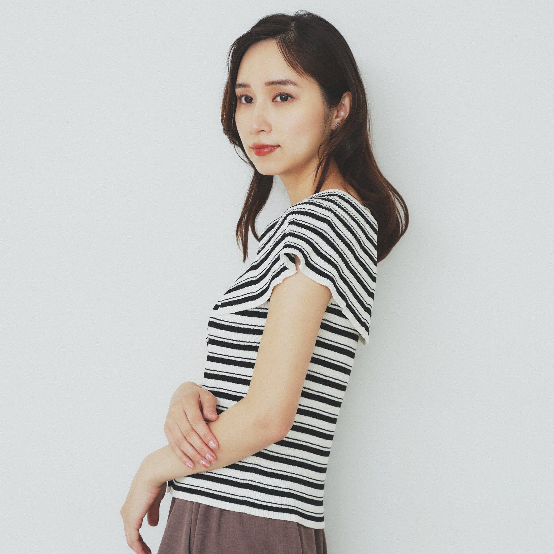 index「前後2wayオフショルビッグカラーニット【洗濯機洗い可/抗ピル】」|ニット・セーター|