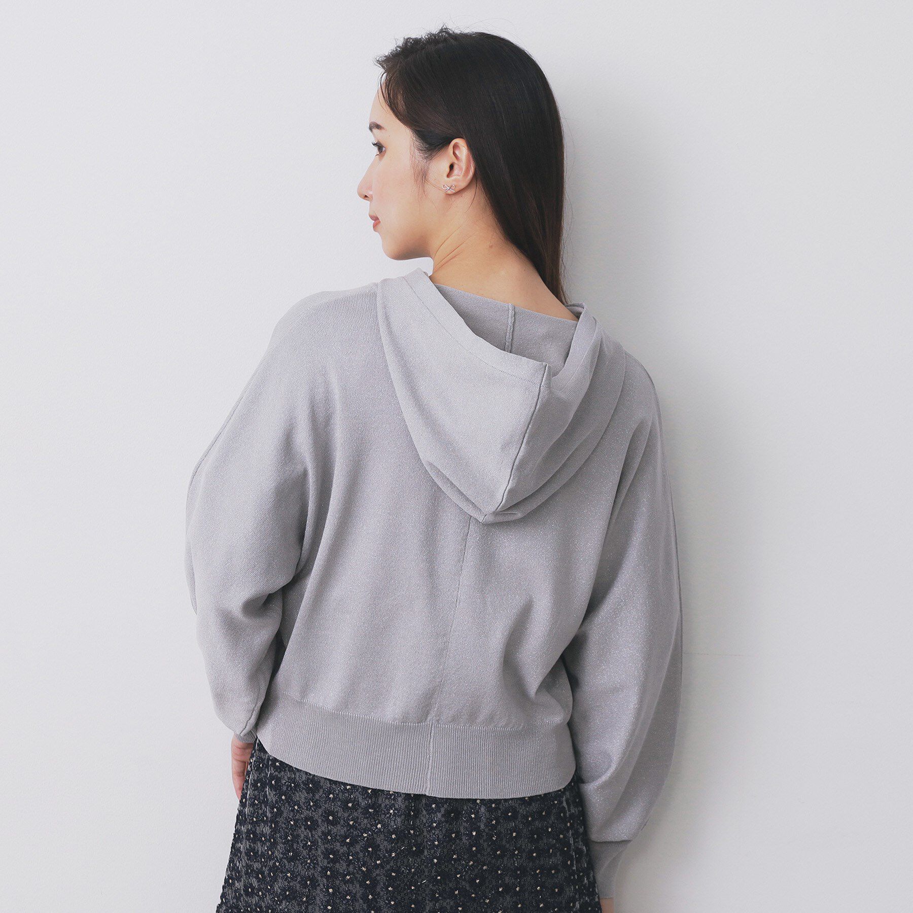 index「ドルマンジップラメパーカ【洗濯機OK】」|パーカー|