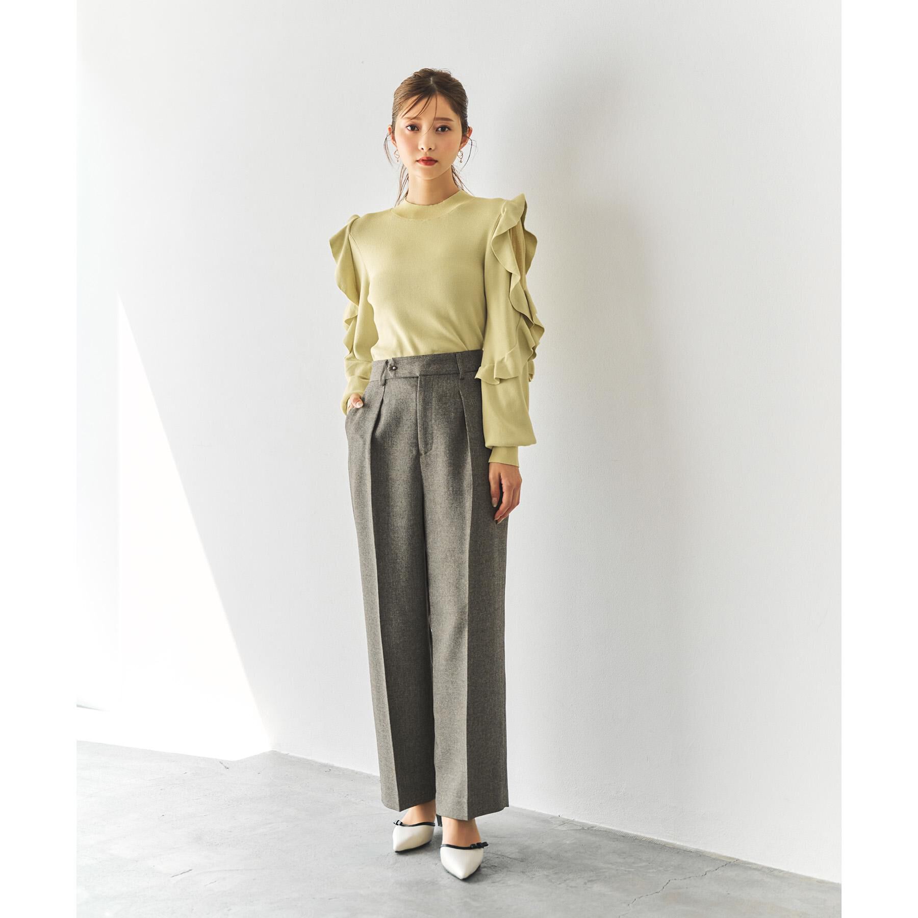 index「ツィード調ワイドストレートパンツ【洗濯機OK/防シワ】」|その他|