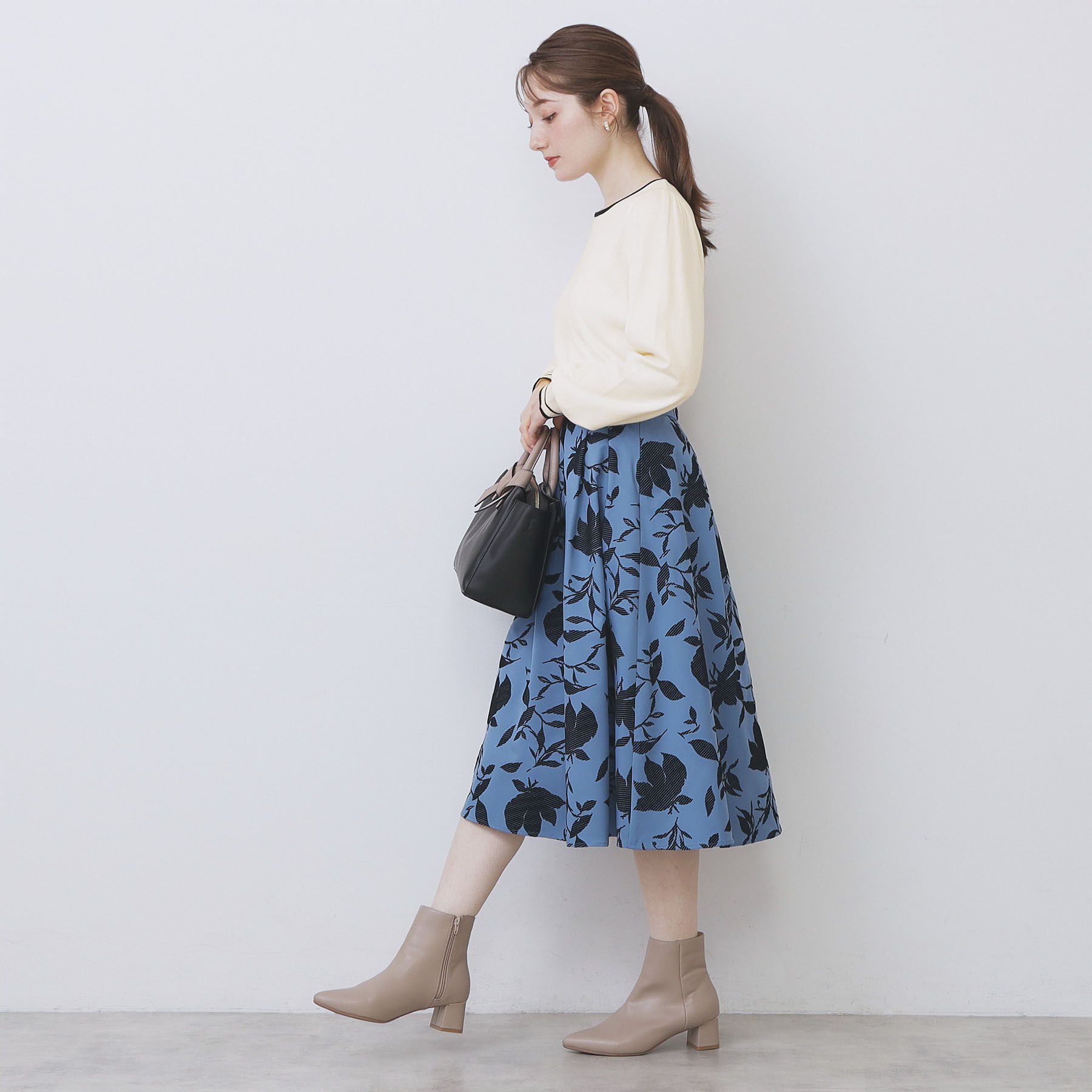 index「バイカラーパフスリーブニット【洗濯機OK】」|ニット・セーター|