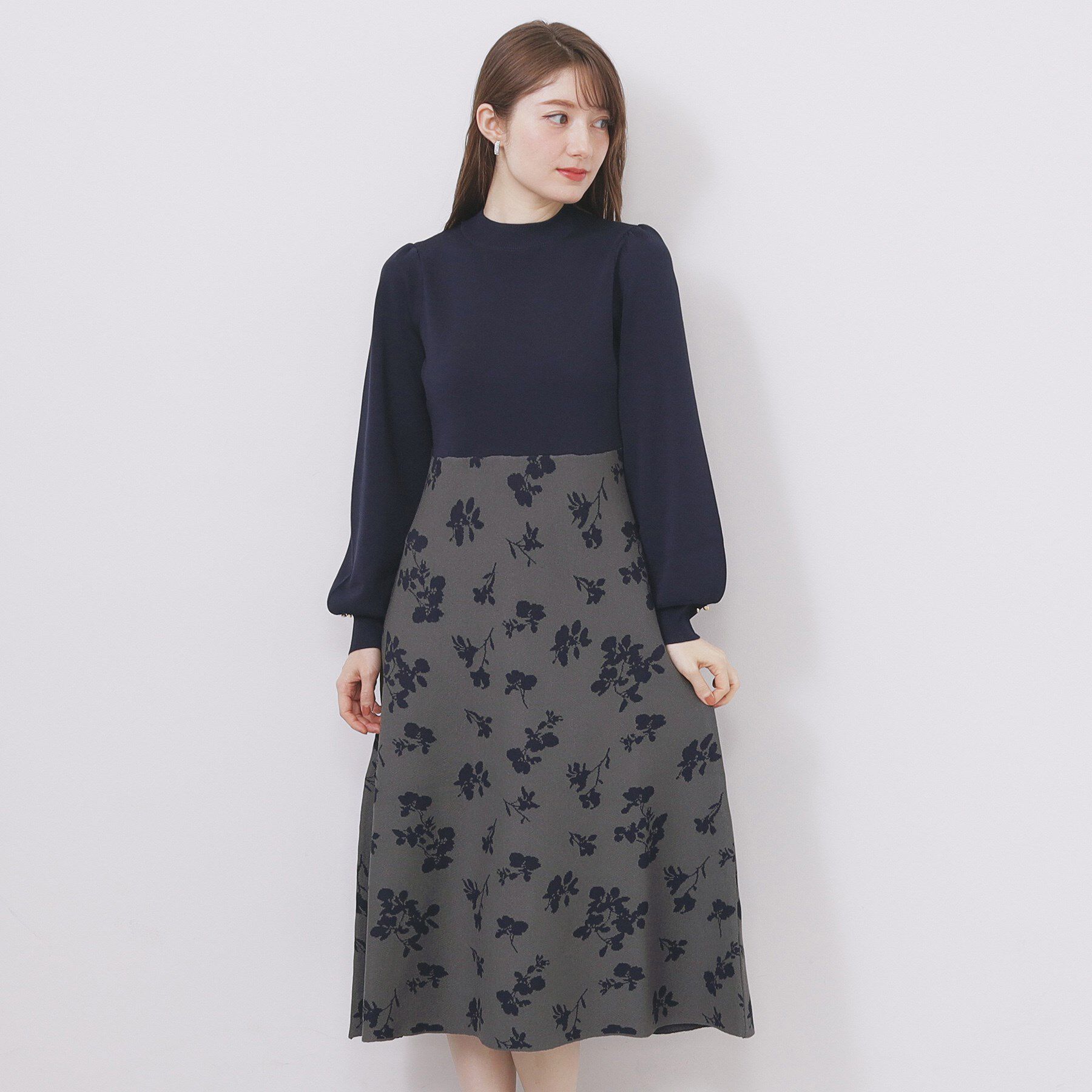 index「ハイネックニットワンピース【洗濯機OK/抗ピル】」|ワンピース|