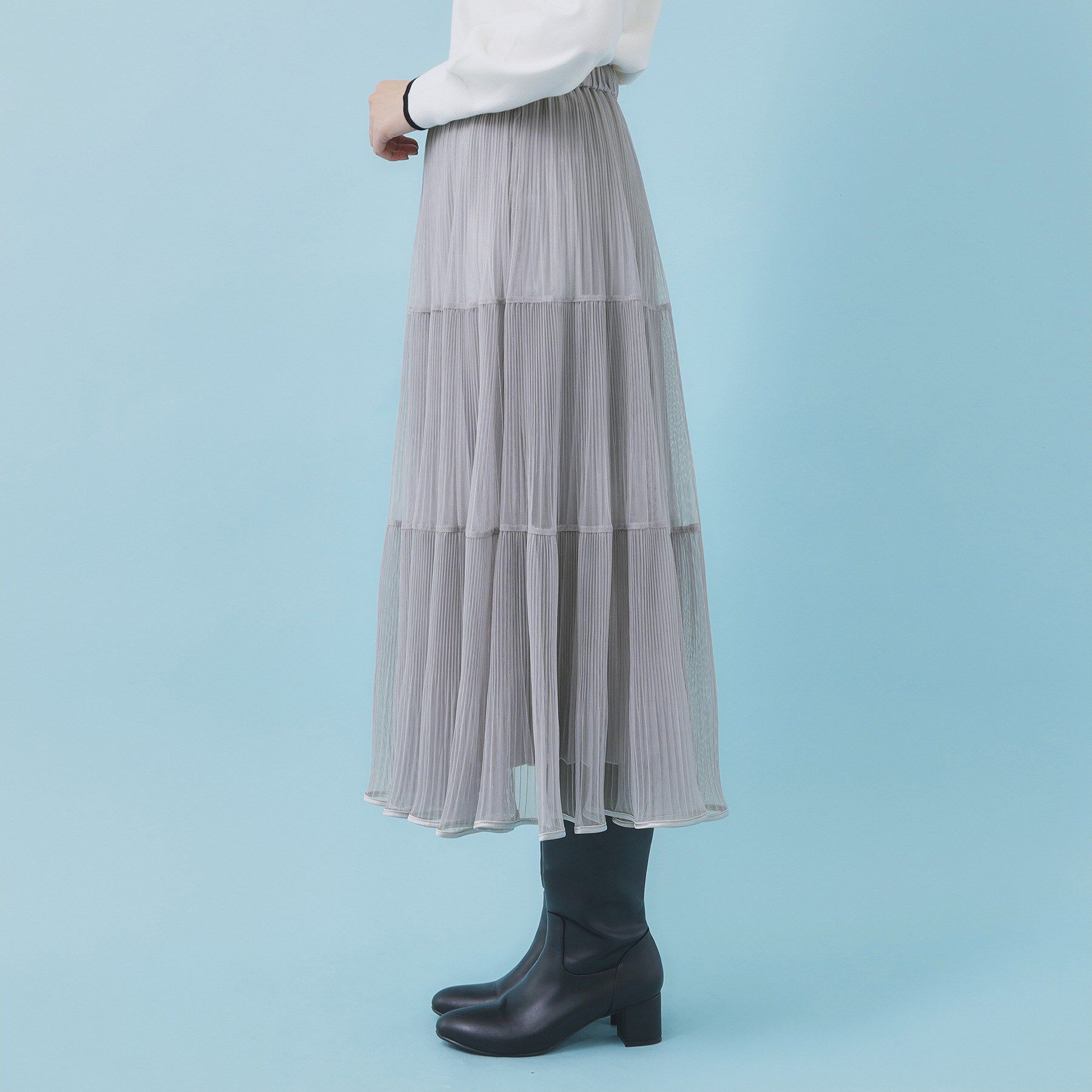 index「リバーシブルチュールティアードフレアスカート【洗濯機OK】」|スカート|