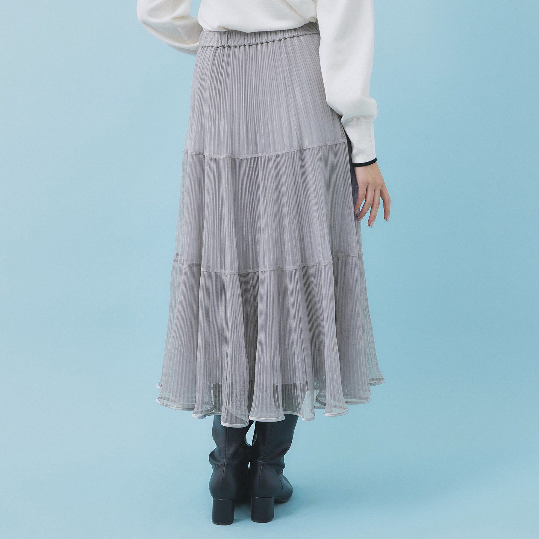 index「リバーシブルチュールティアードフレアスカート【洗濯機OK】」|スカート|
