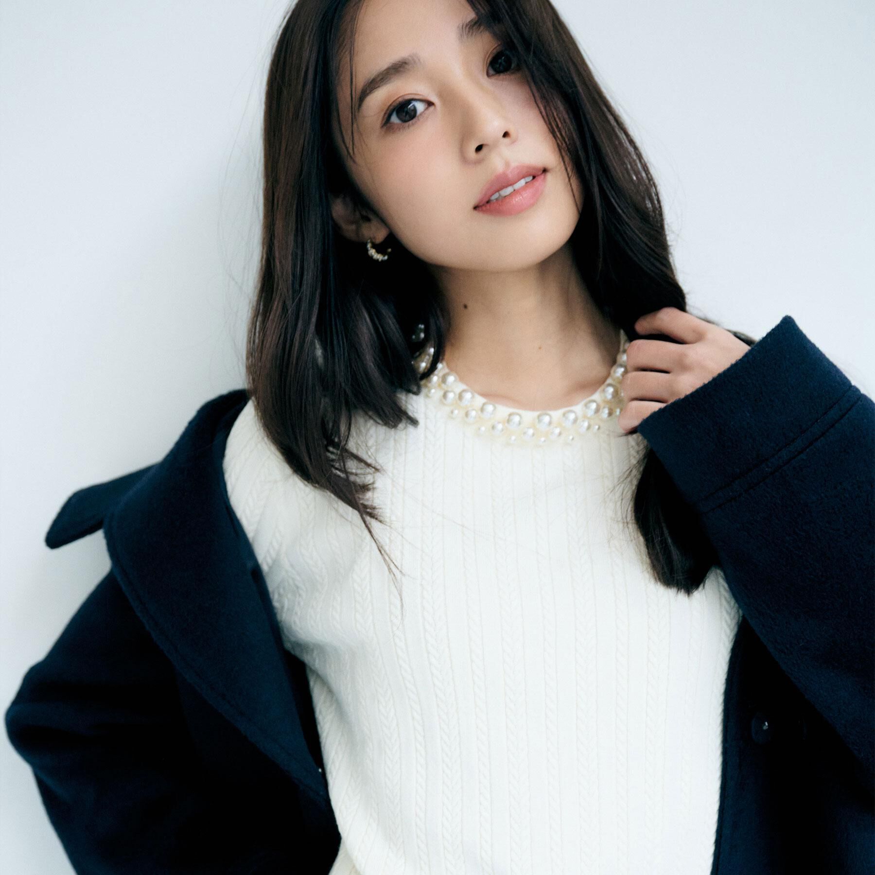 index「パール調ネックケーブルニット【洗濯機OK】」|ニット・セーター|