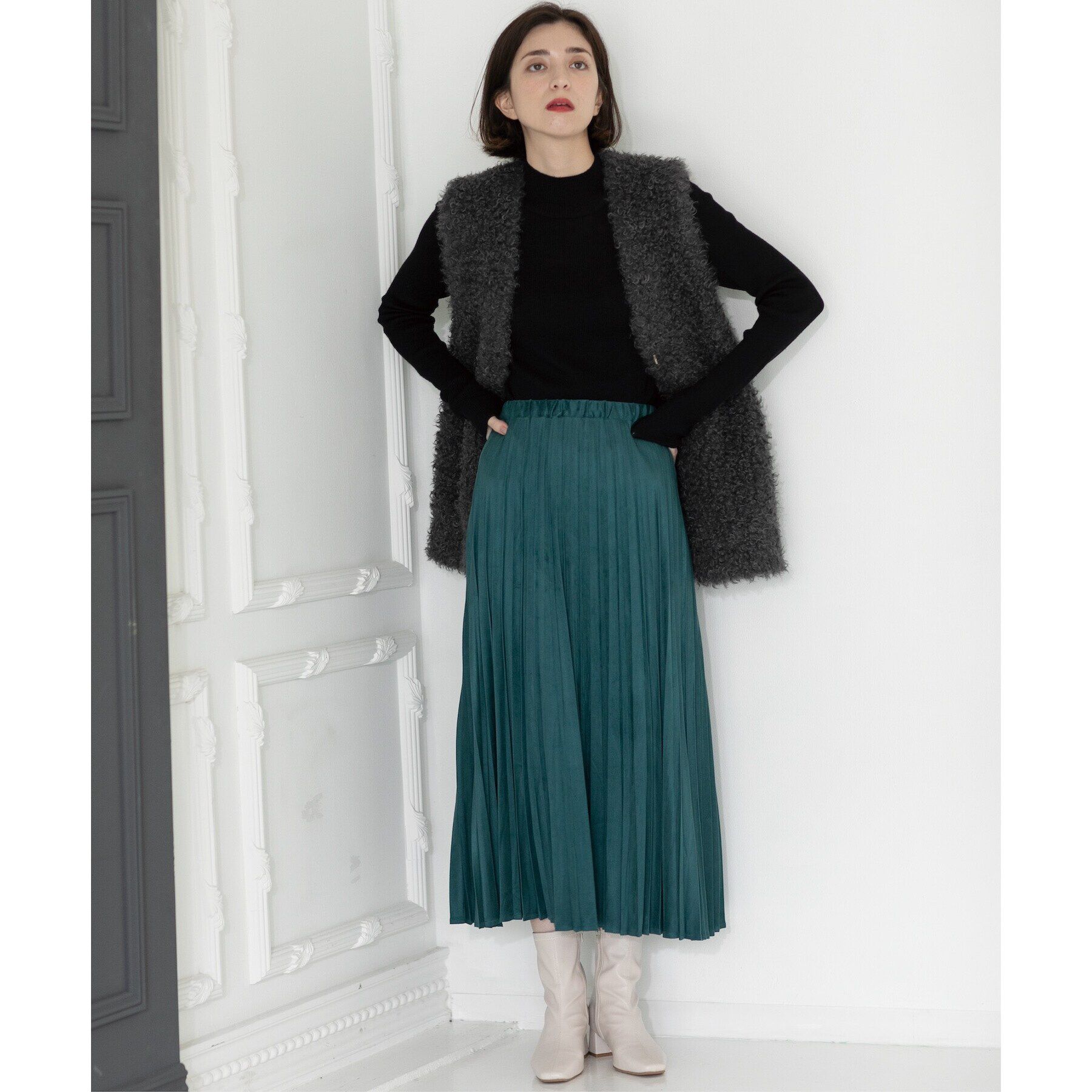 OPAQUE.CLIP「《5color》ハイネックシアーリブニット【洗濯機洗い可】」|ニット・セーター|