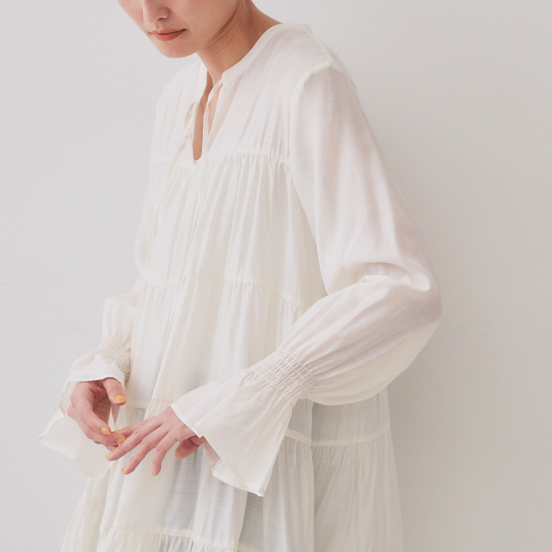 OPAQUE.CLIP「ティアードチュニックブラウス【洗濯機洗い可】」|チュニック|