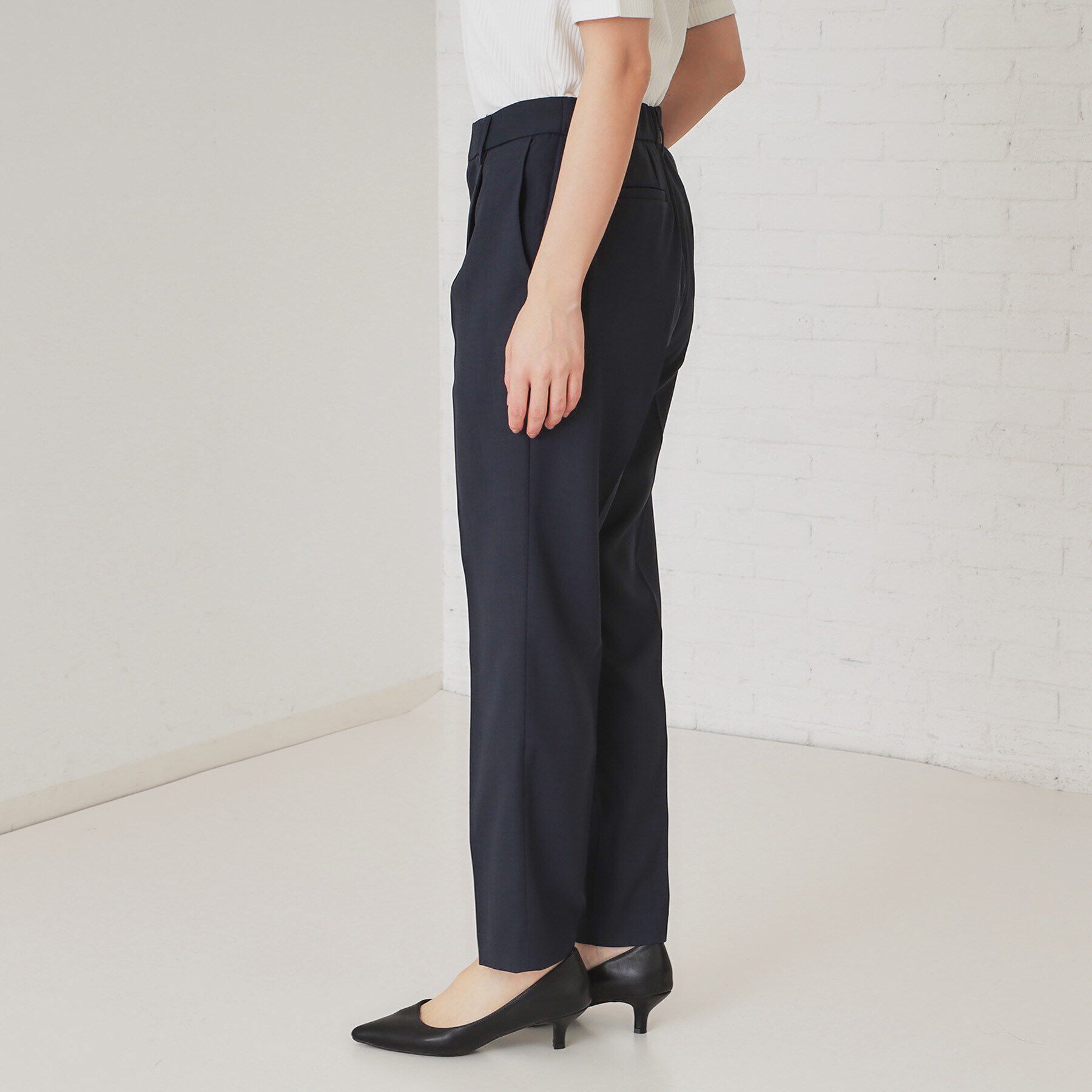 OPAQUE.CLIP「ストレッチリネンライクテーパードパンツ/セットアップ対応可【洗濯機洗い可/防シワ】」|その他|