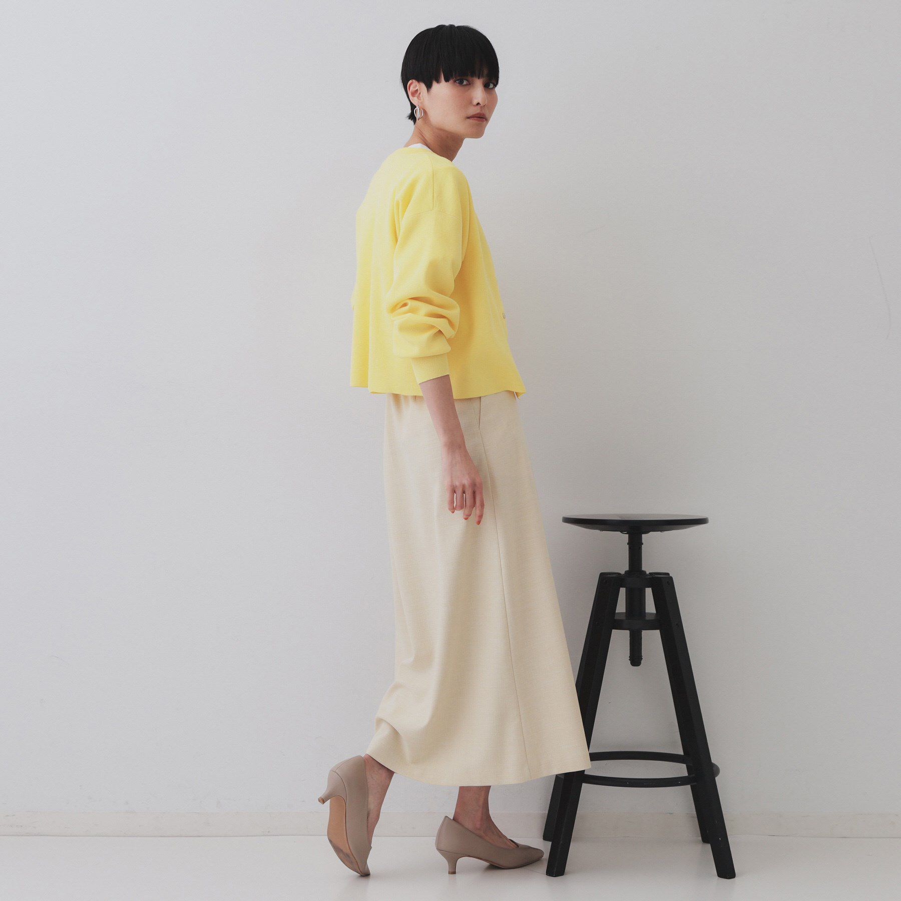 OPAQUE.CLIP「スナップボタンショートニットカーディガン【洗濯機洗い可/抗ピル】」|カーディガン|