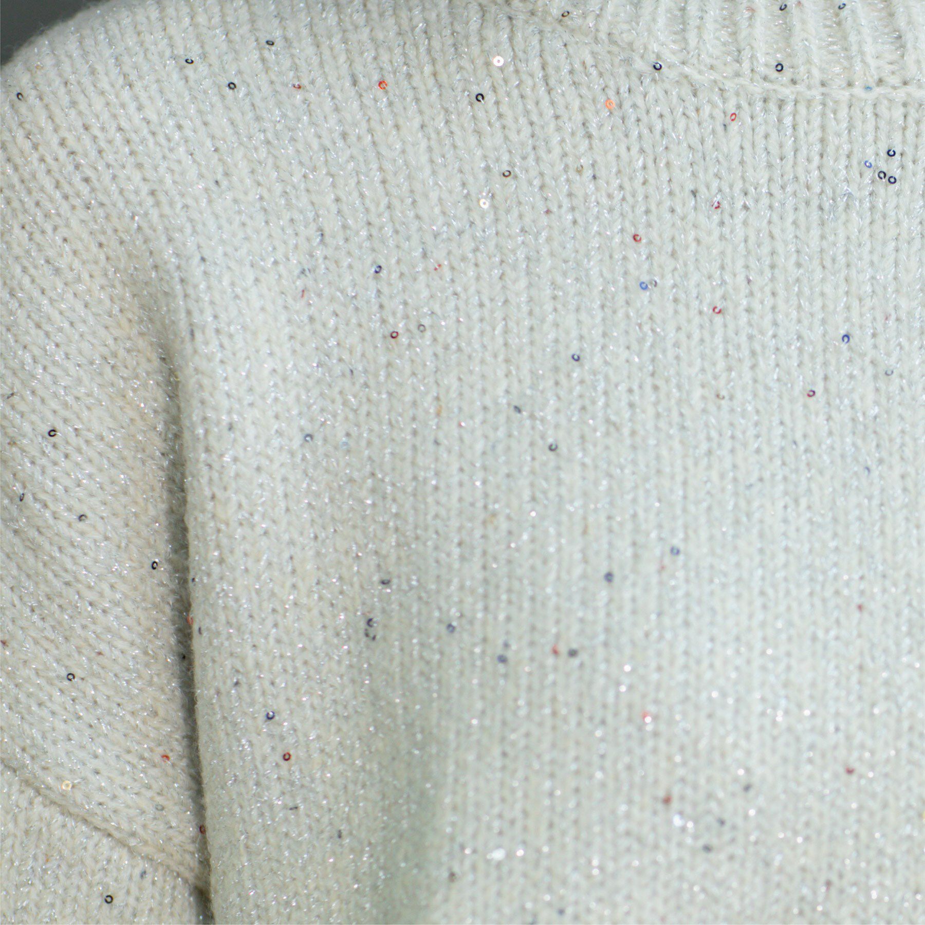 OPAQUE.CLIP「スパンコールラメニット【洗える】」|ニット・セーター|