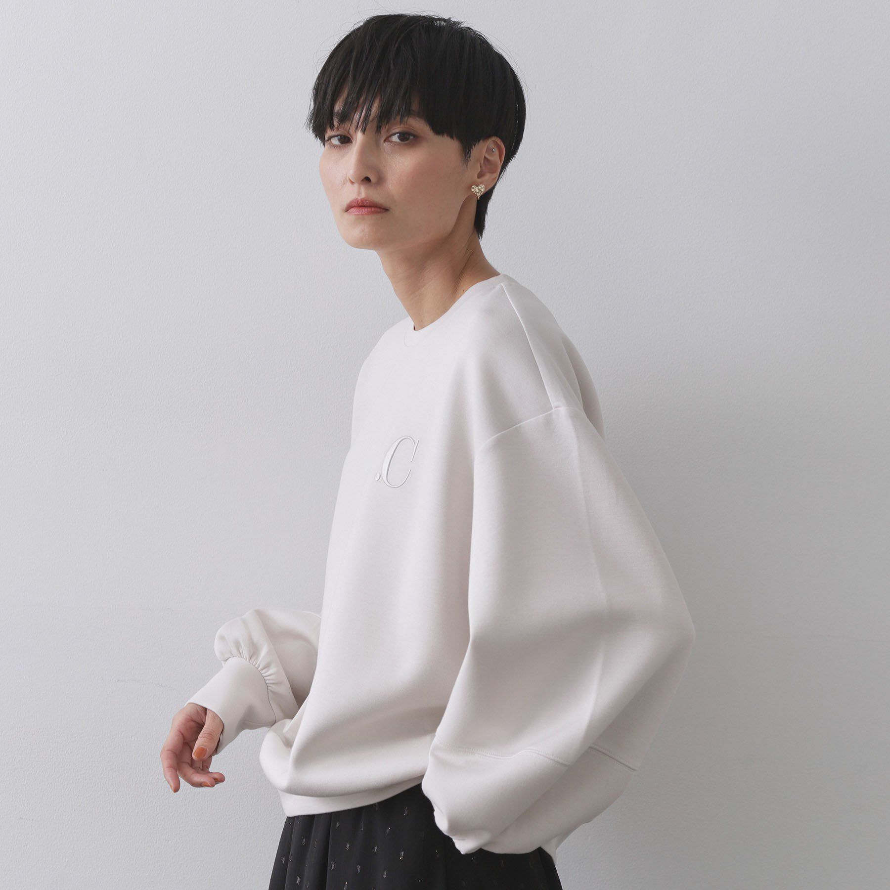 OPAQUE.CLIP「ワンポイント刺繍ダンボールトップス【UVケア/洗濯機洗い可】」|Tシャツ・カットソー|