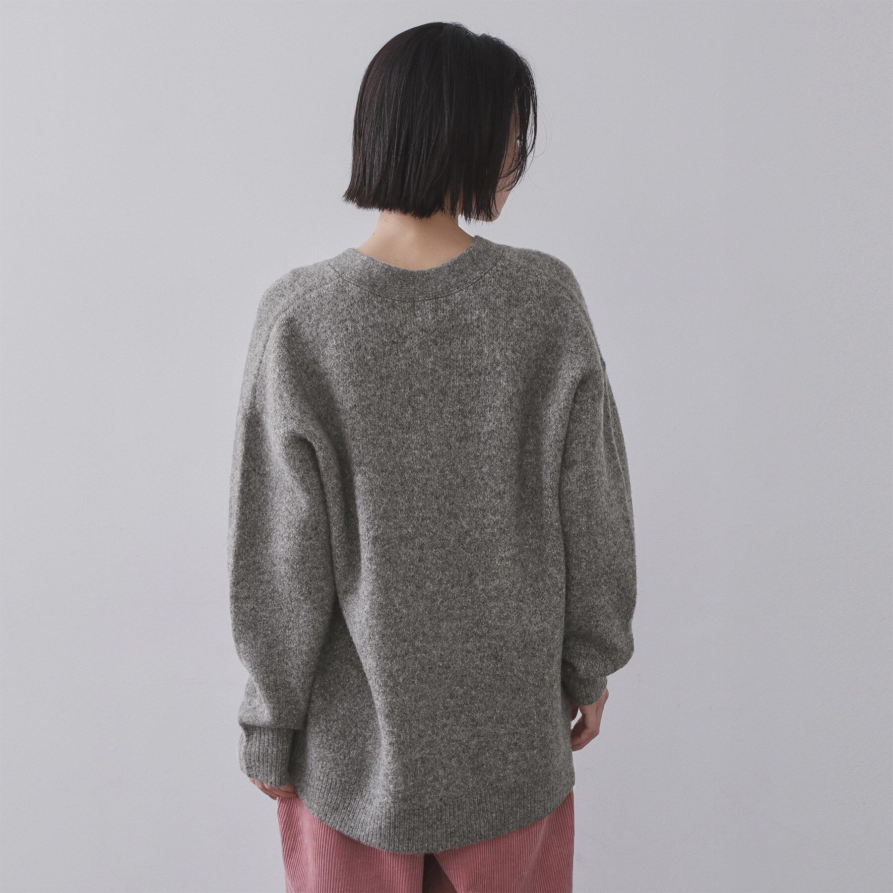 OPAQUE.CLIP「Vネックニットカーディガン／セットアップ対応可【洗濯機OK】」|カーディガン|