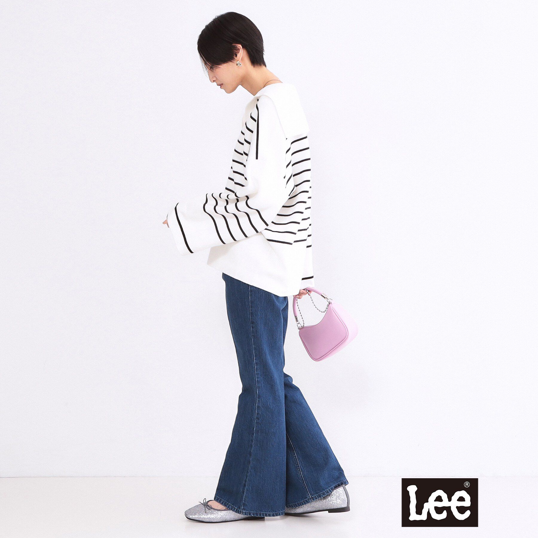 OPAQUE.CLIP「【Lee別注】フレアデニムパンツ」|デニム|