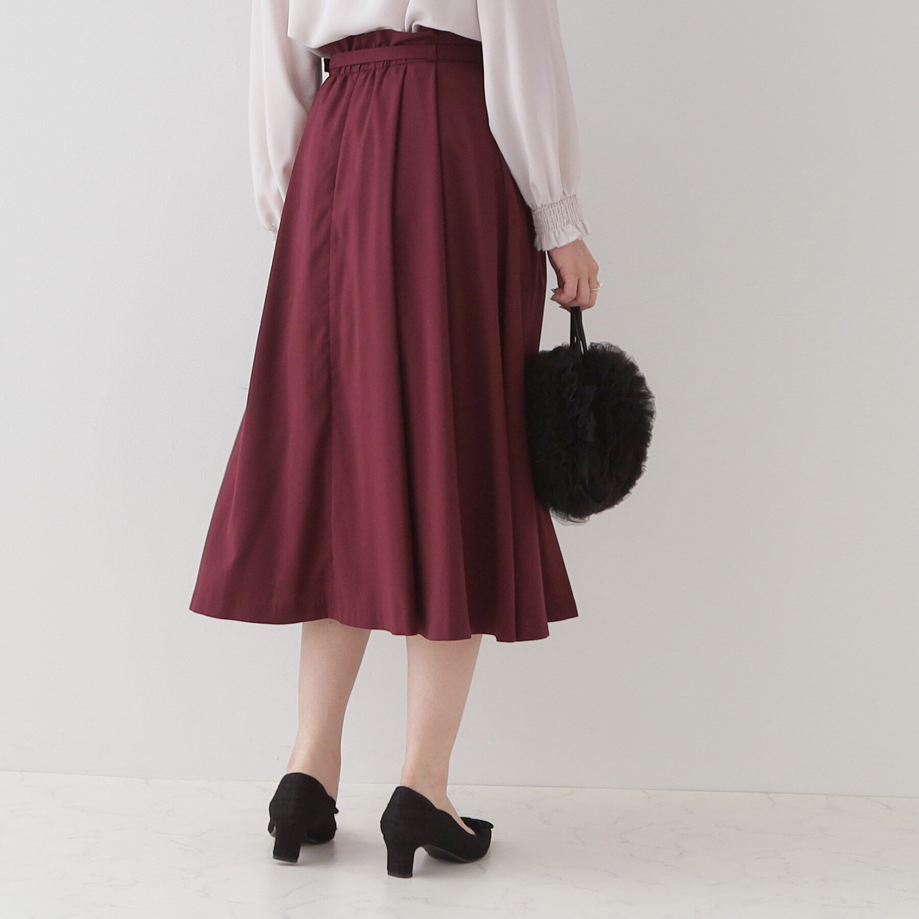 Couture broach「タックウエスト ベルテッドスカート」|スカート|