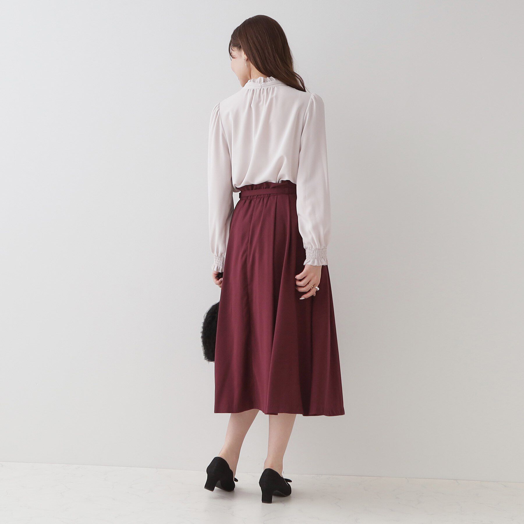 Couture broach「タックウエスト ベルテッドスカート」|スカート|