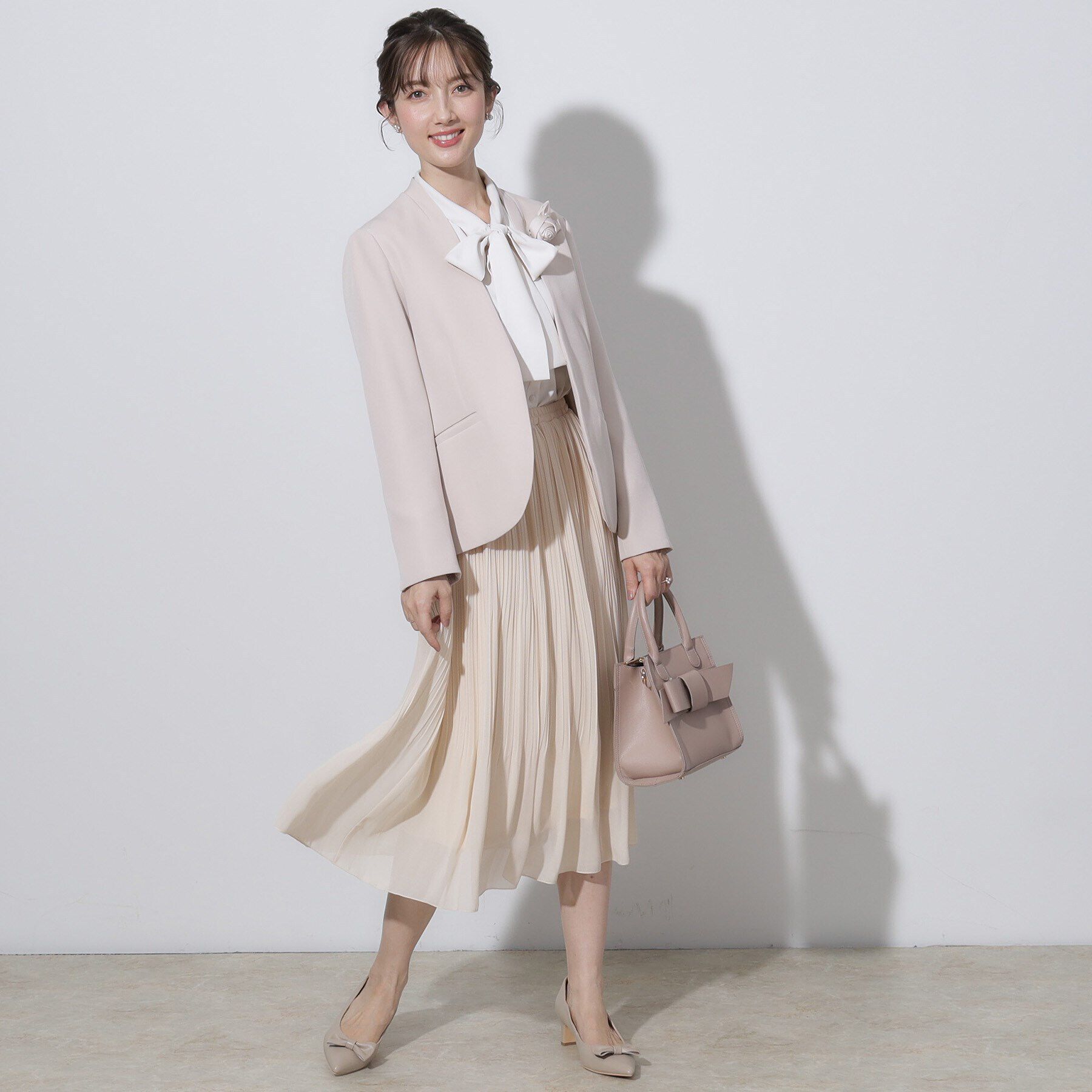 Couture broach「【セレモニーシーン/お仕事にも】ランダムプリーツスカート」|スカート|