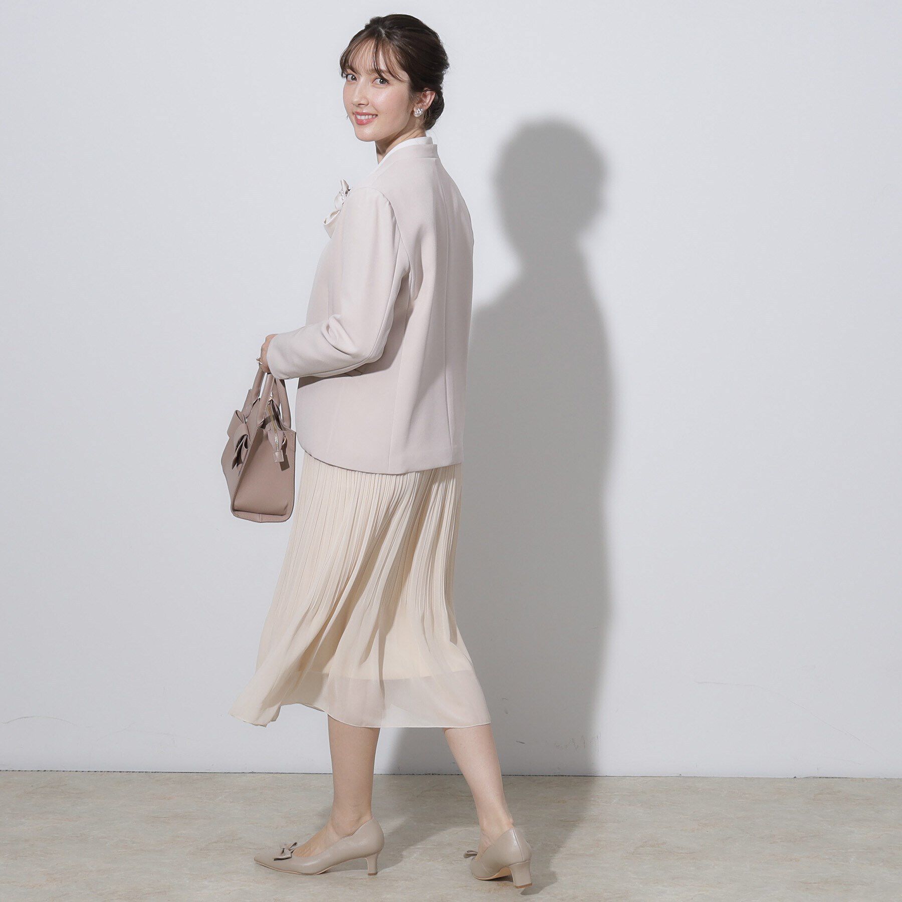 Couture broach「【セレモニーシーン/お仕事にも】ランダムプリーツスカート」|スカート|