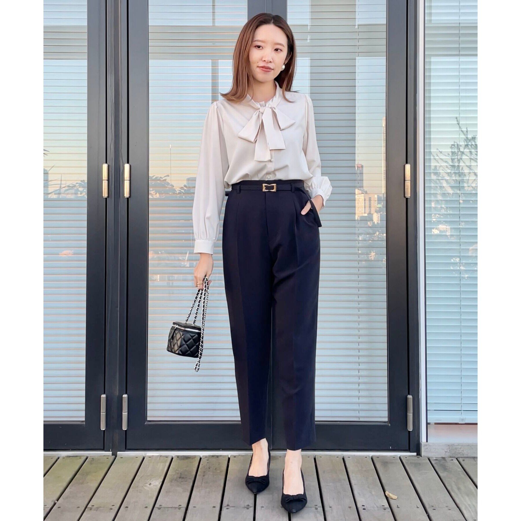 Couture broach「【セレモニーシーン/お仕事にも】ダブルクロステーパードパンツ」|その他|