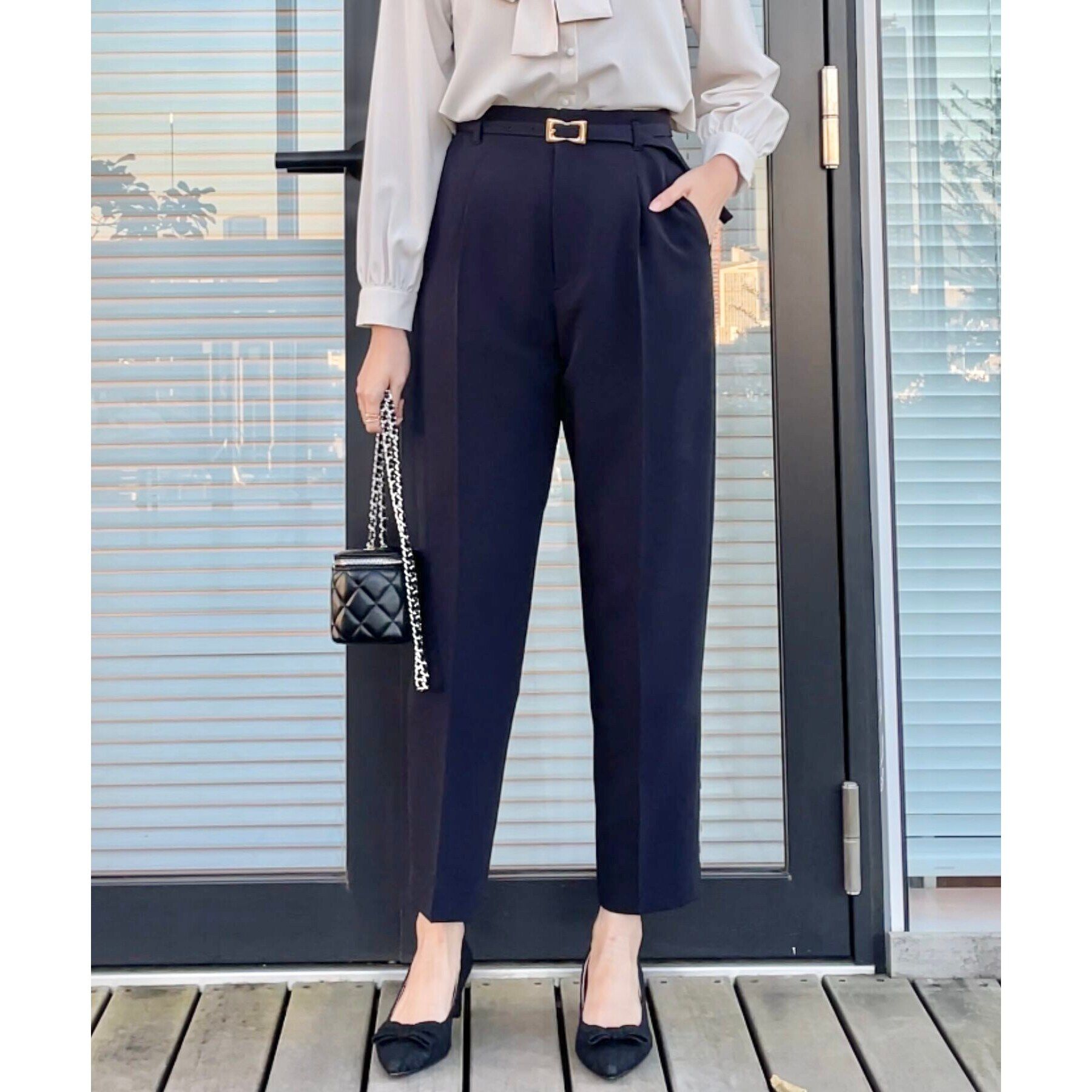 Couture broach「【セレモニーシーン/お仕事にも】ダブルクロステーパードパンツ」|その他|