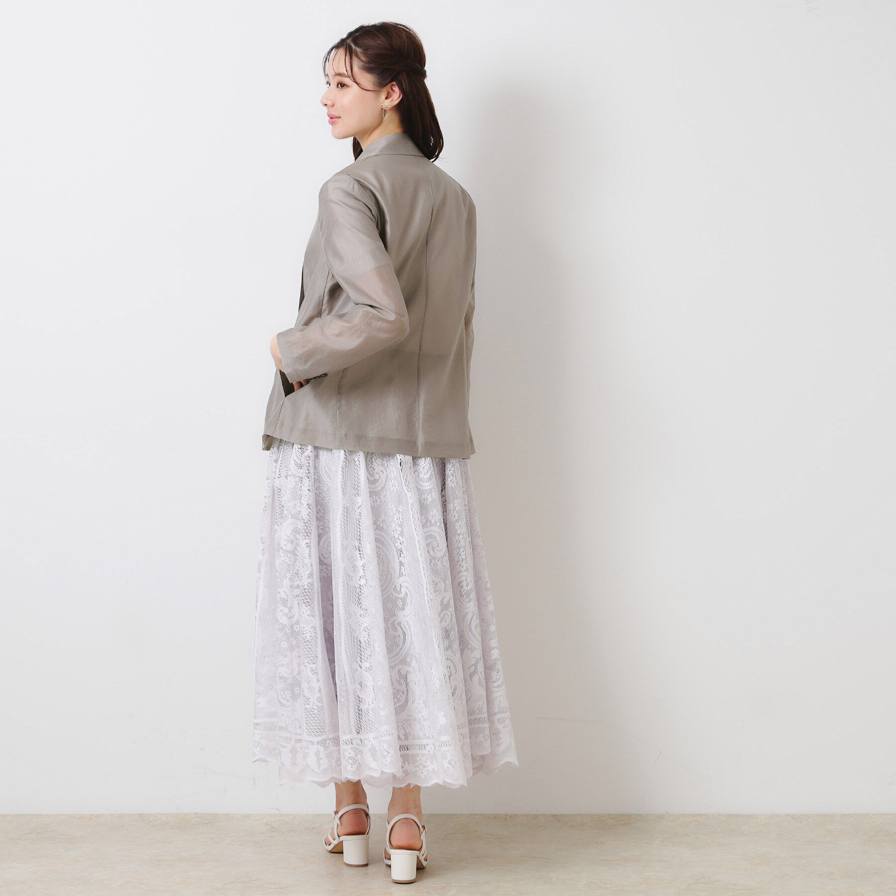 Couture broach「【オシャレな透け感・通勤】シアージャケット」|テーラードジャケット|