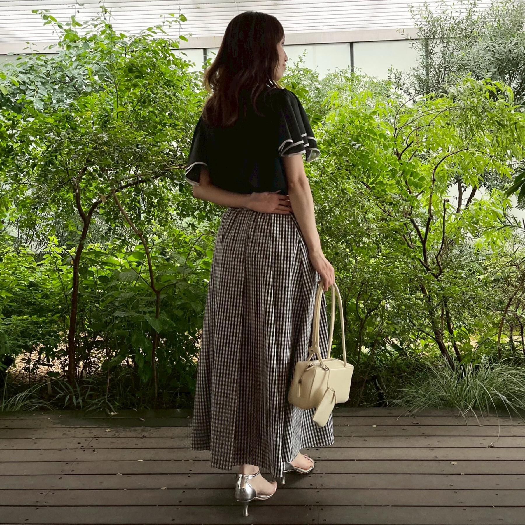 Couture broach「【マシンウォッシャブル・UVケア・接触冷感・二の腕カバー】配色フレアドッキングカットソー」|Tシャツ・カットソー|