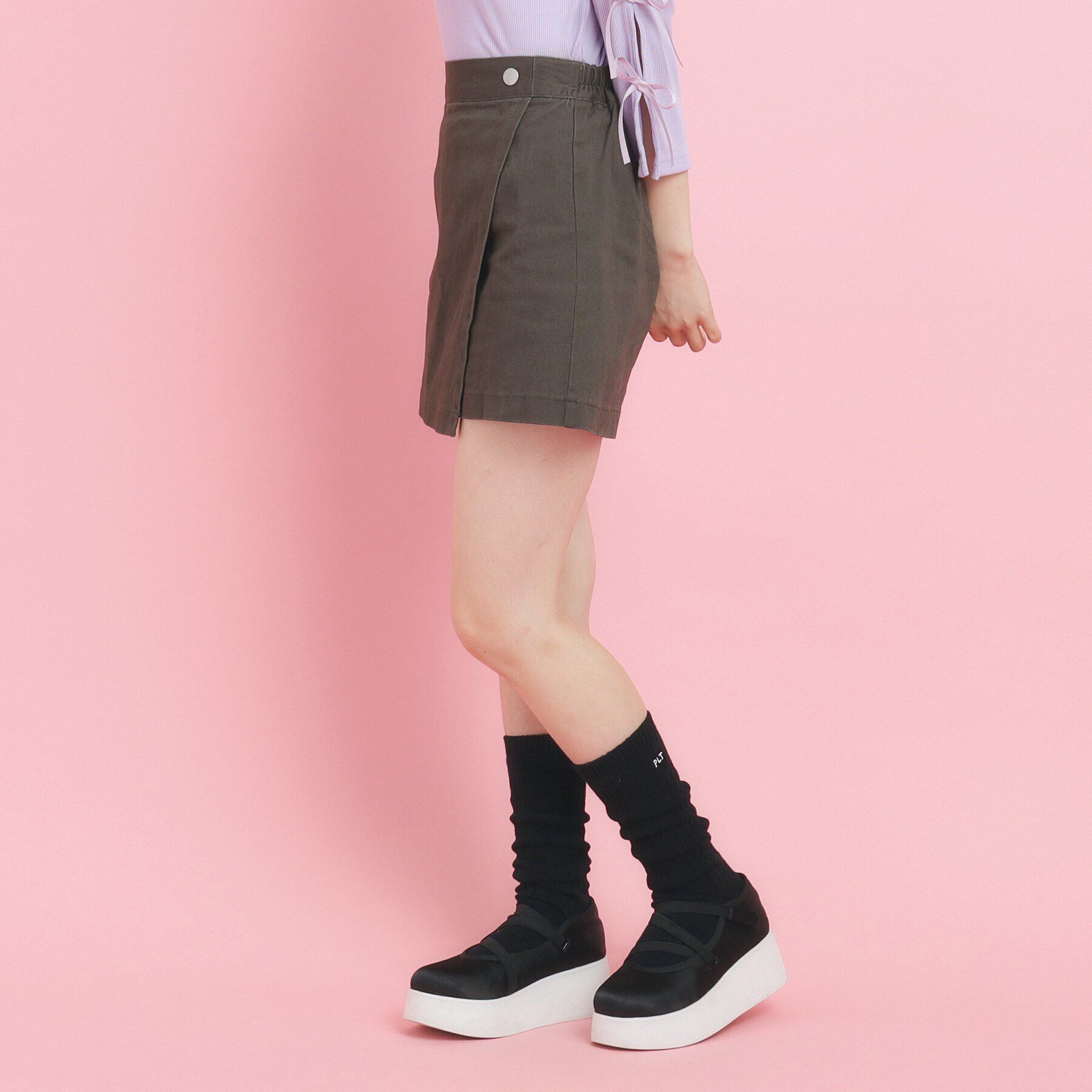 PINK-latte「【着回し力◎】ラップショートパンツ」|キュロット|