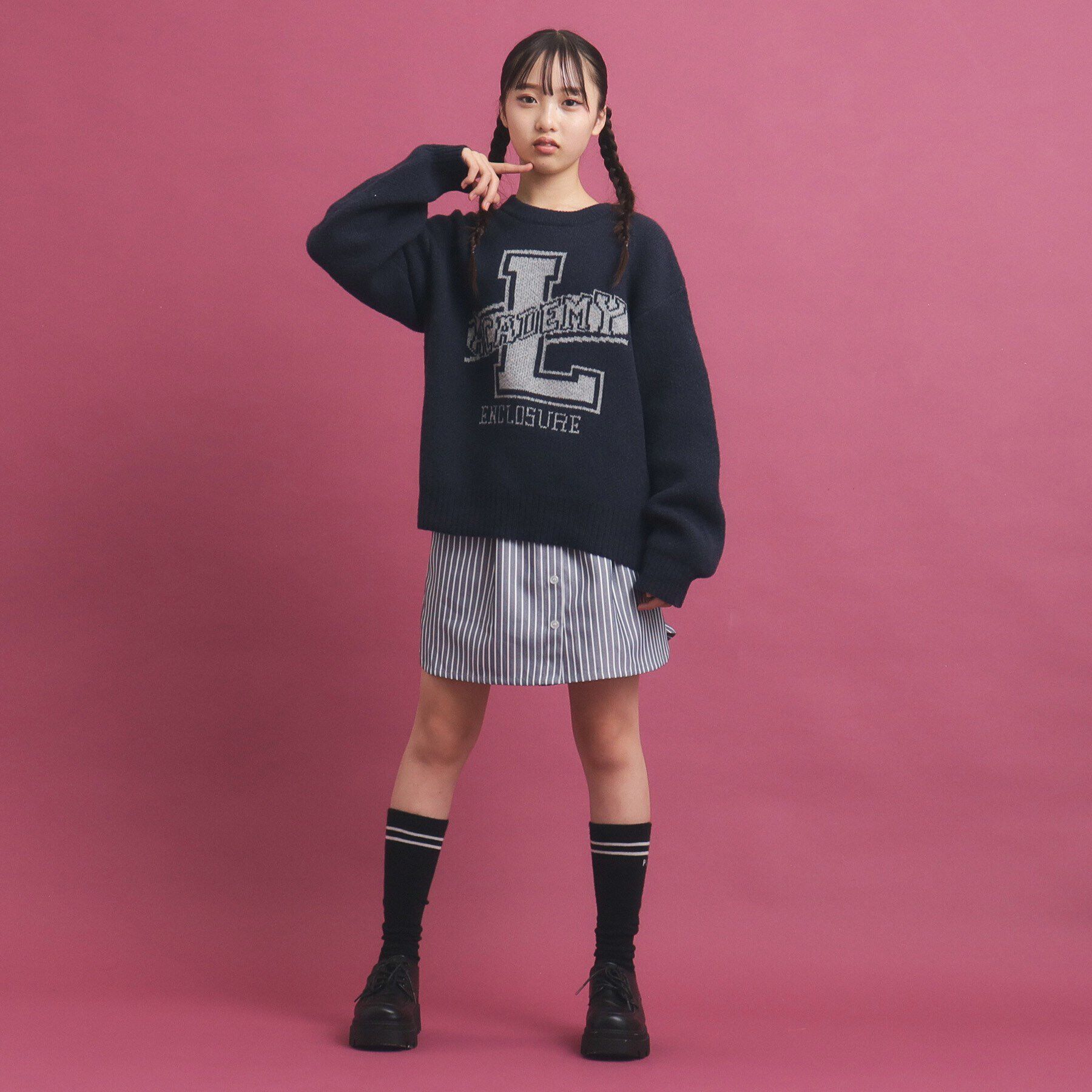 PINK-latte「冬に着たい！ジャカード編モヘヤ調アソートニット」|ニット・セーター|