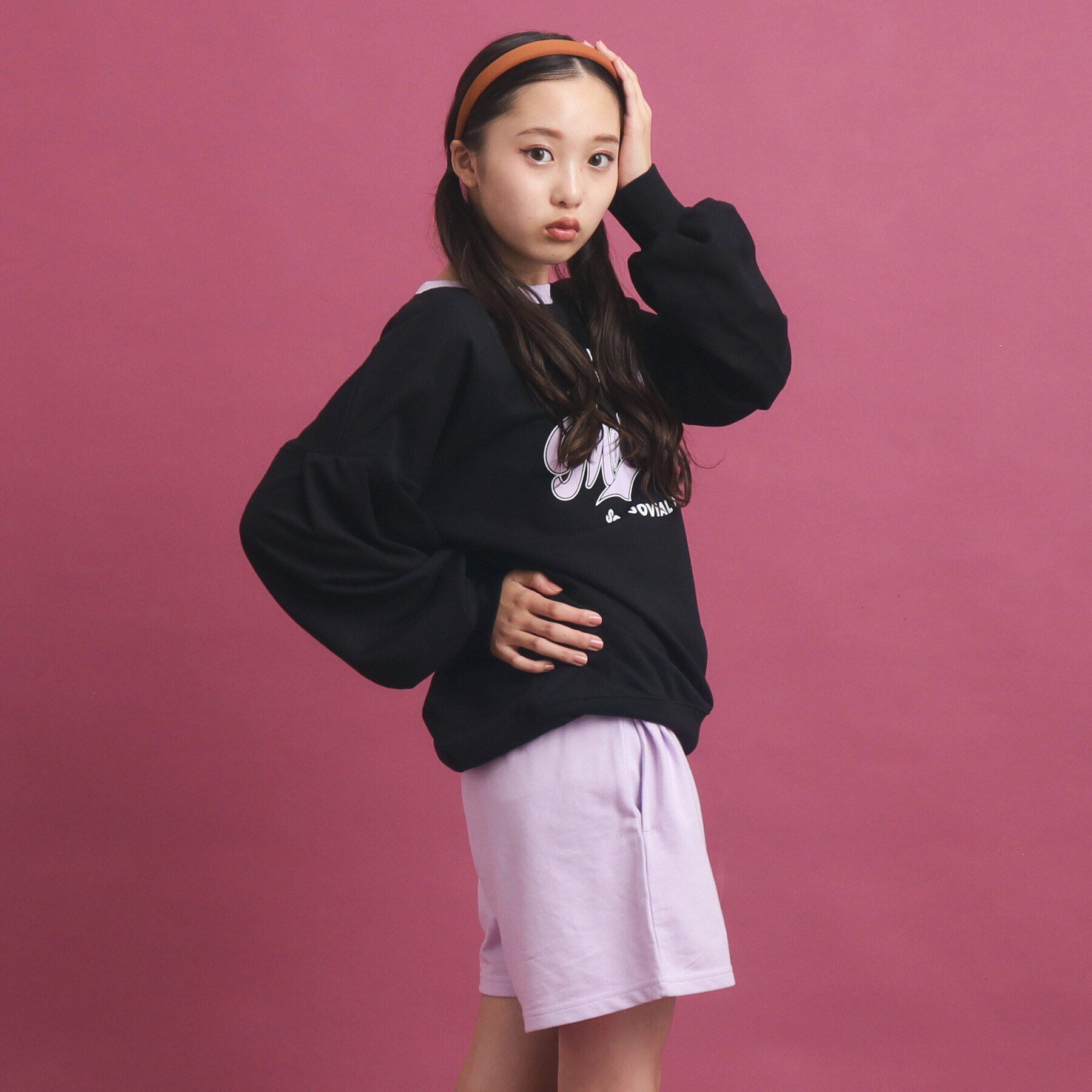 PINK-latte「【セットアップ】コットンミニ裏毛プルオーバー＆ショートパンツ」|その他|