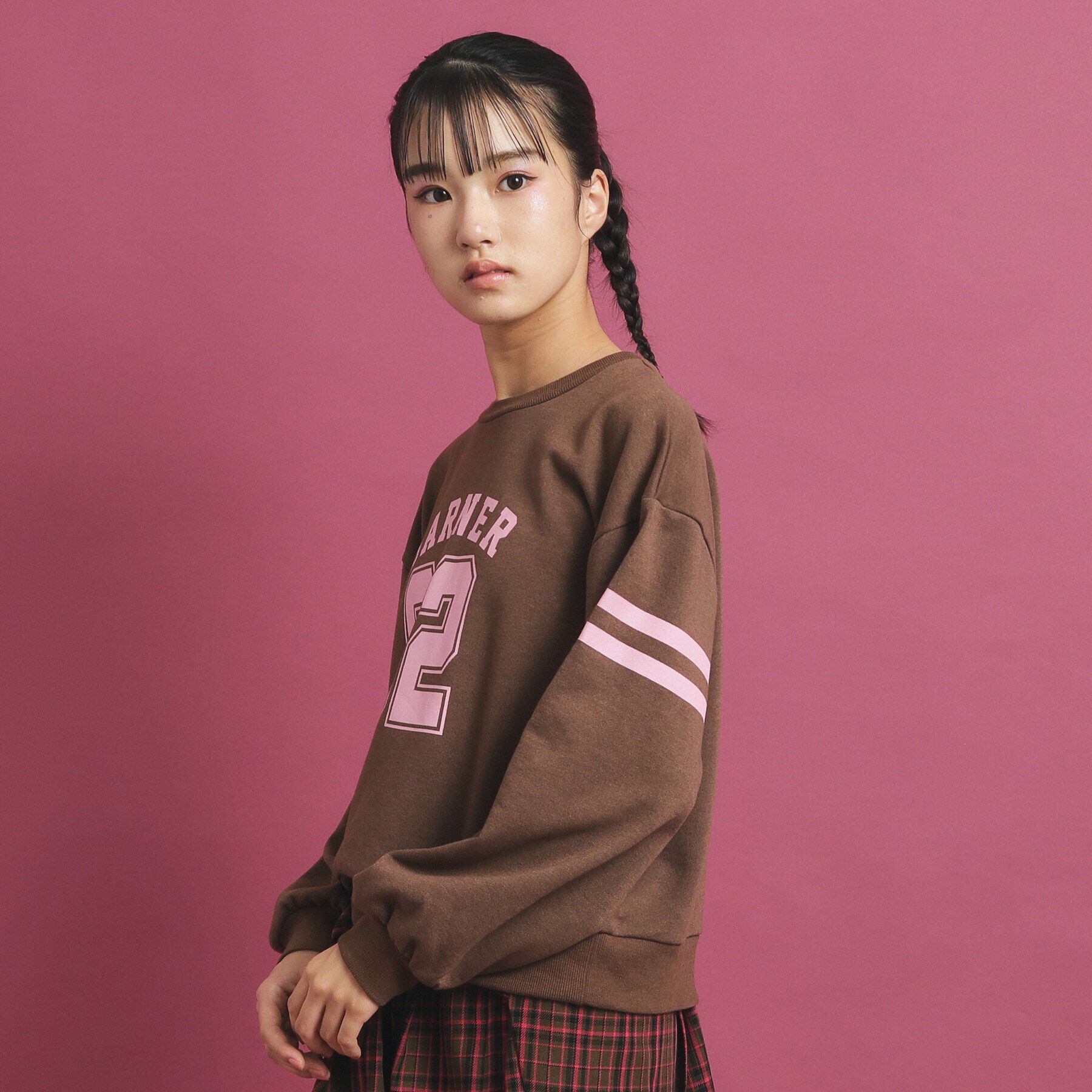 PINK-latte「ナンバリングデザインプルオーバー」|Tシャツ・カットソー|