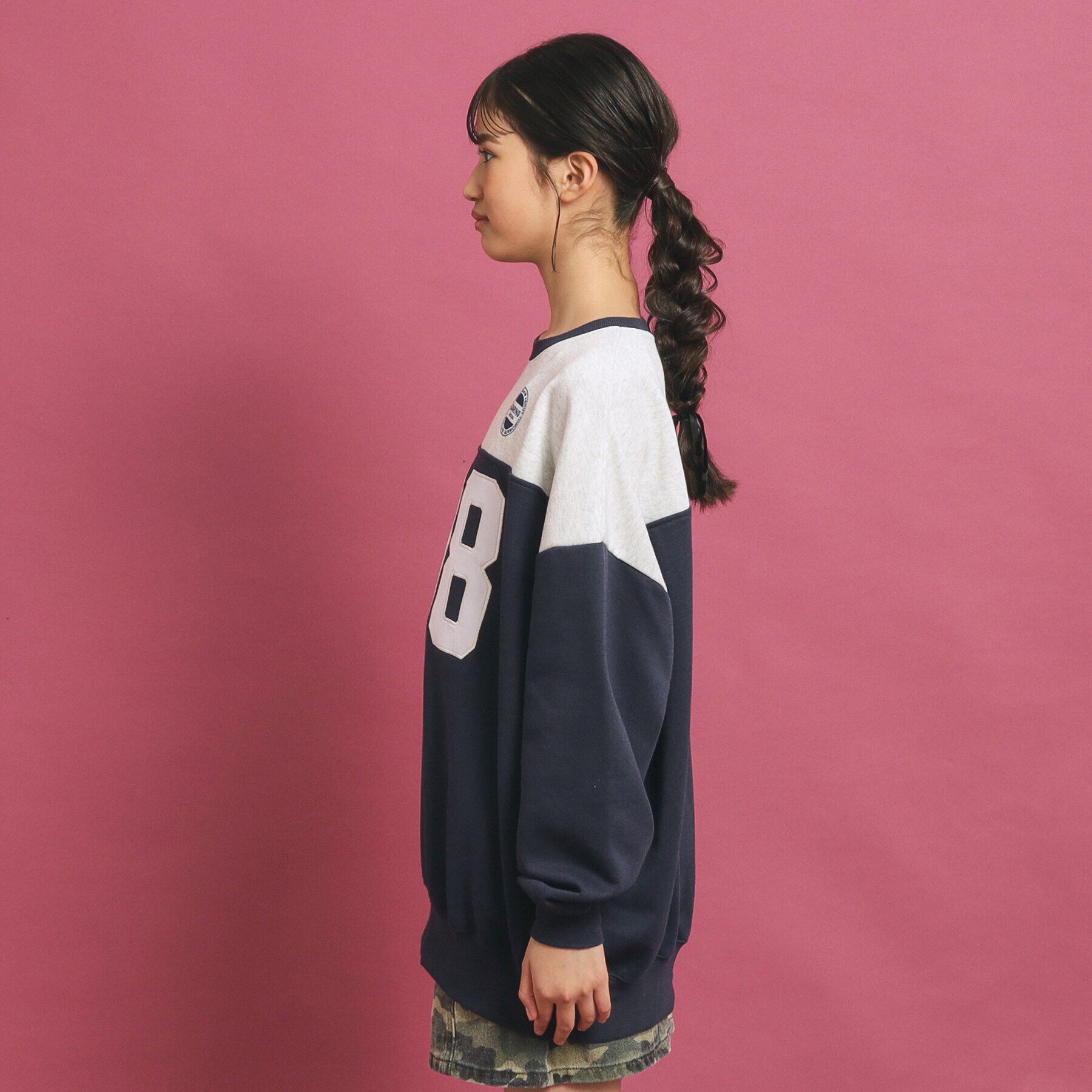 PINK-latte「ナンバリング配色切替プルオーバー」|その他|